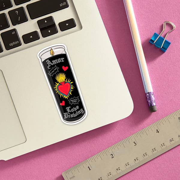 THE FOUND - Love Drawing Amor Candle Die Cut Sticker