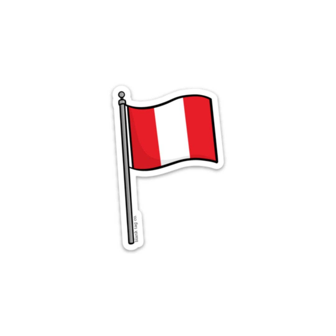Blank Tag Co. Stickers - The Peru Flag Sticker: 2.02x3 in
