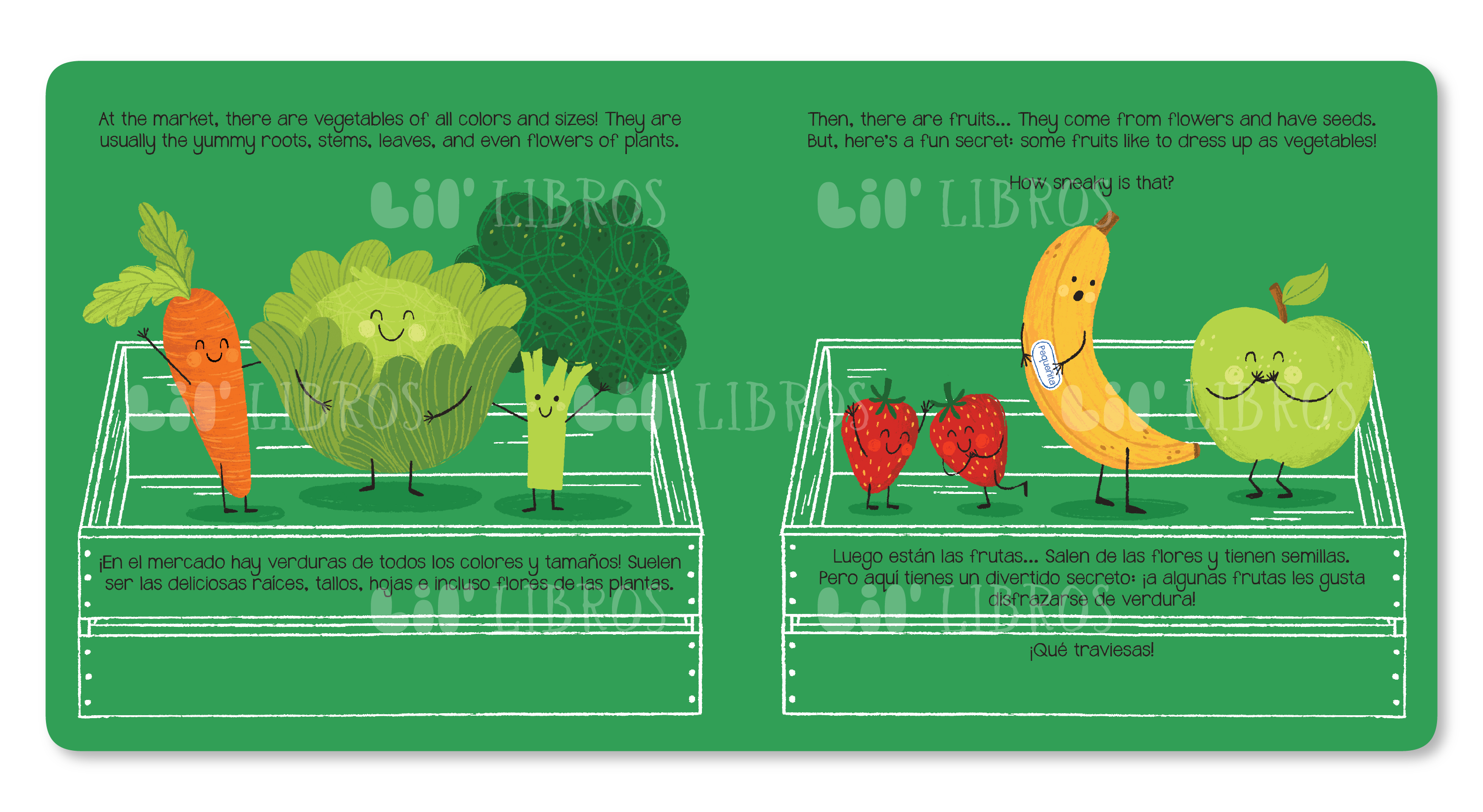 Lil' Libros ~ Bilingual Children's Books & Games - Vegetables That Are Fruits (Bilingual English and Spanish)