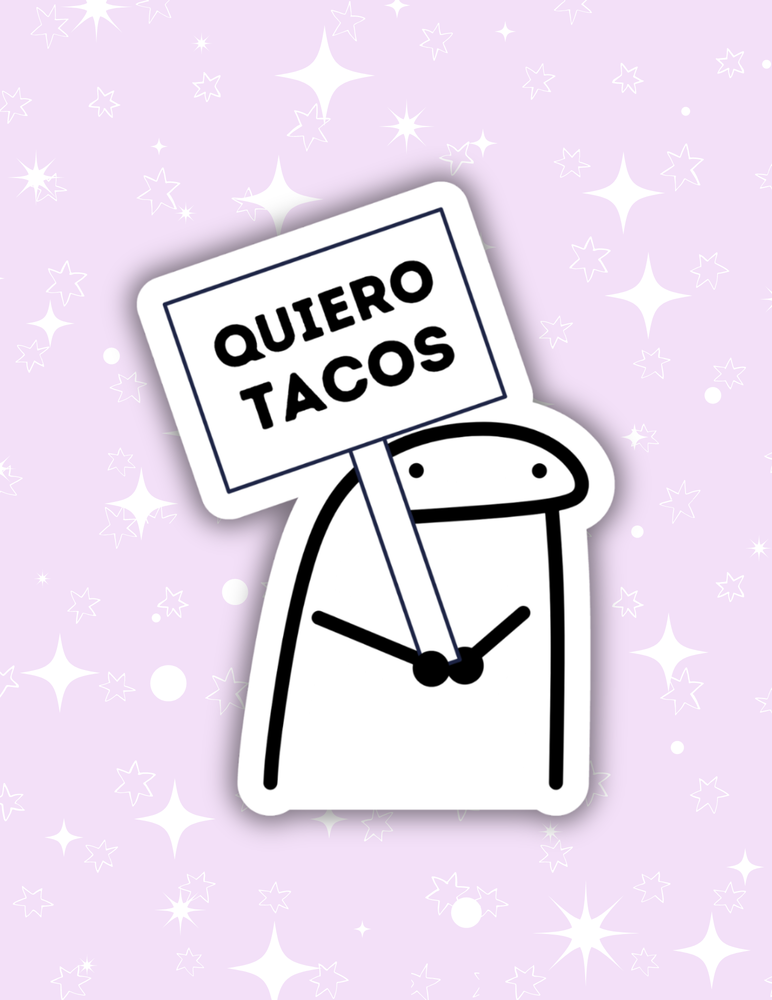 Lalatina Shop - Quiero tacos funny latinx sticker,laptop decals,water bottle
