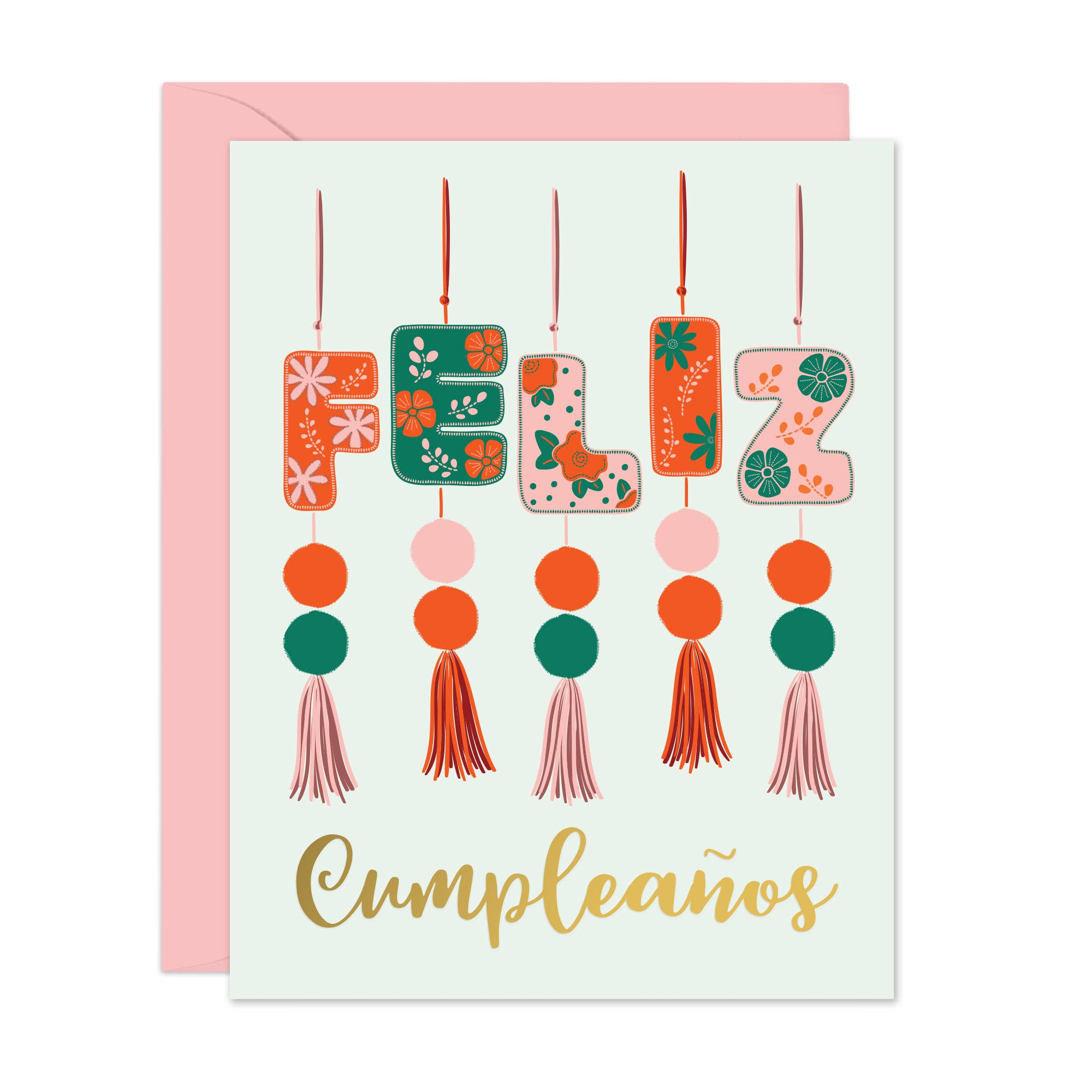 Lucy Loves Paper - Feliz Cumpleaños | Mexican Ornaments Gold Foil Card