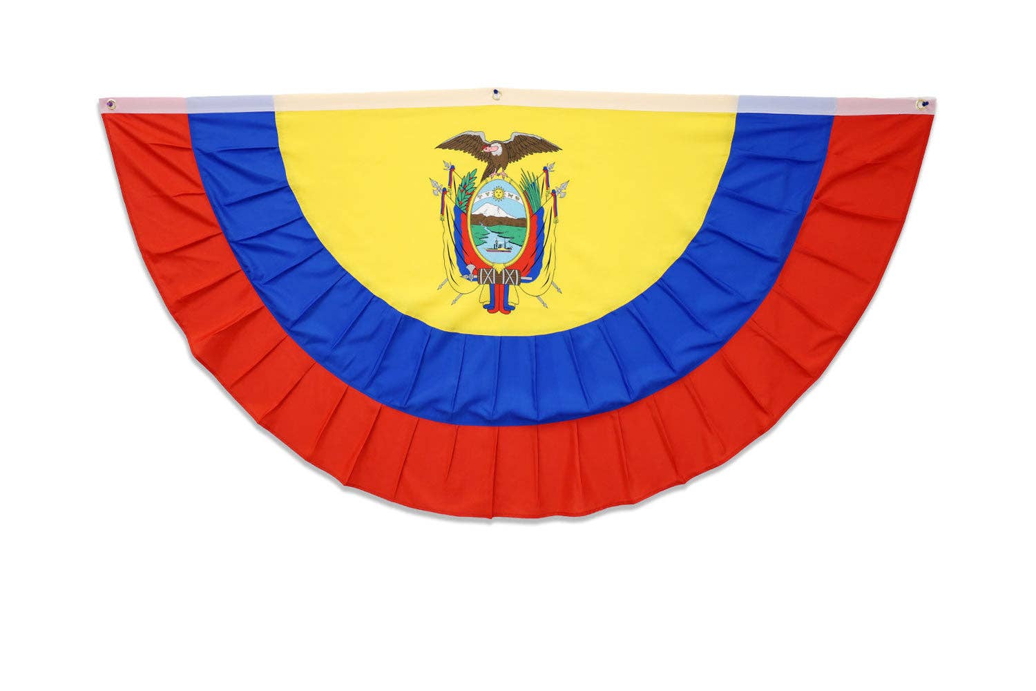 Flags Importer - Ecuador 3x6ft Pleated Bunting Flag