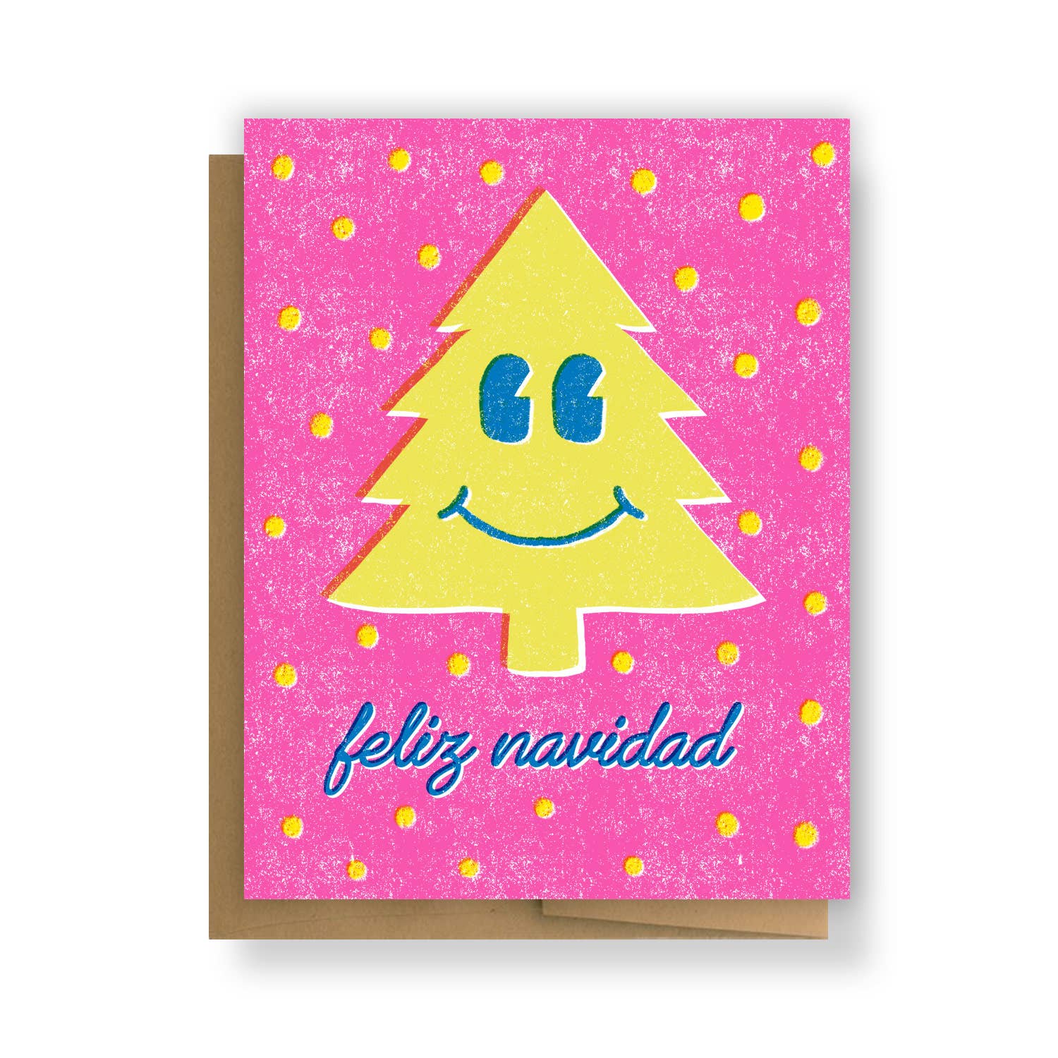 Erica Alfaro Designs - Feliz Navidad Happy Tree Retro Greeting Card
