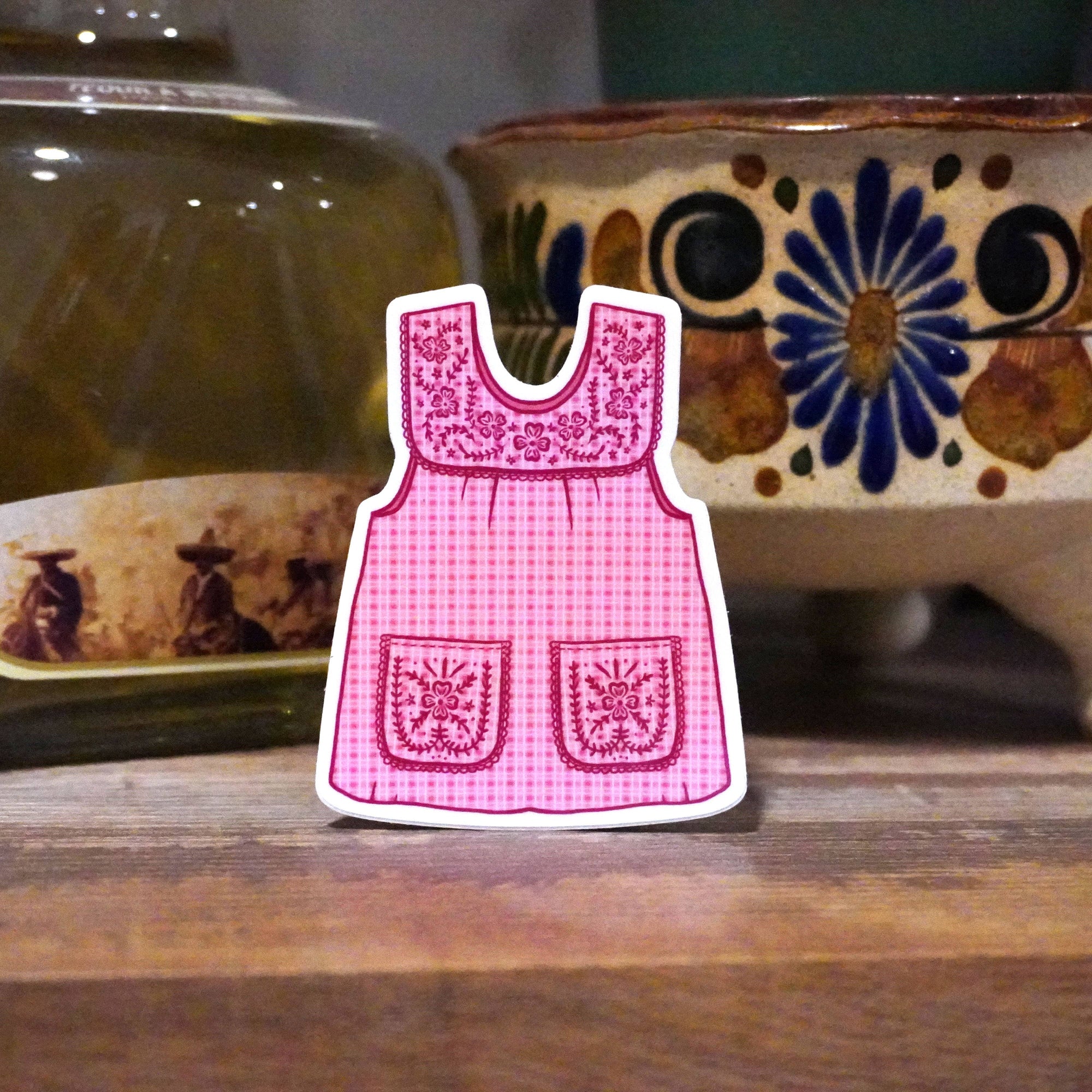 Erica Alfaro Designs - Abuelas Pink Mandil Vinyl Sticker