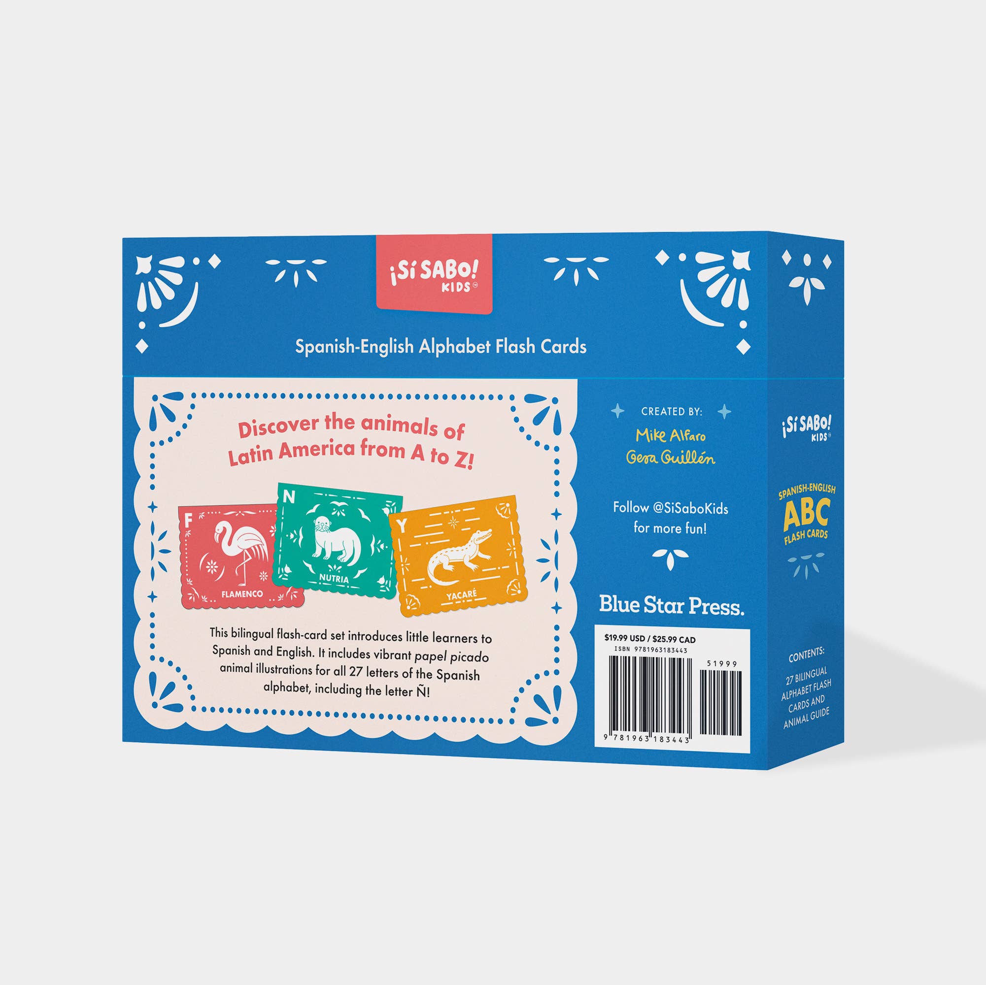 Blue Star Press - Spanish-English ABC Flash Cards: 27 Bilingual Alphabet Cards