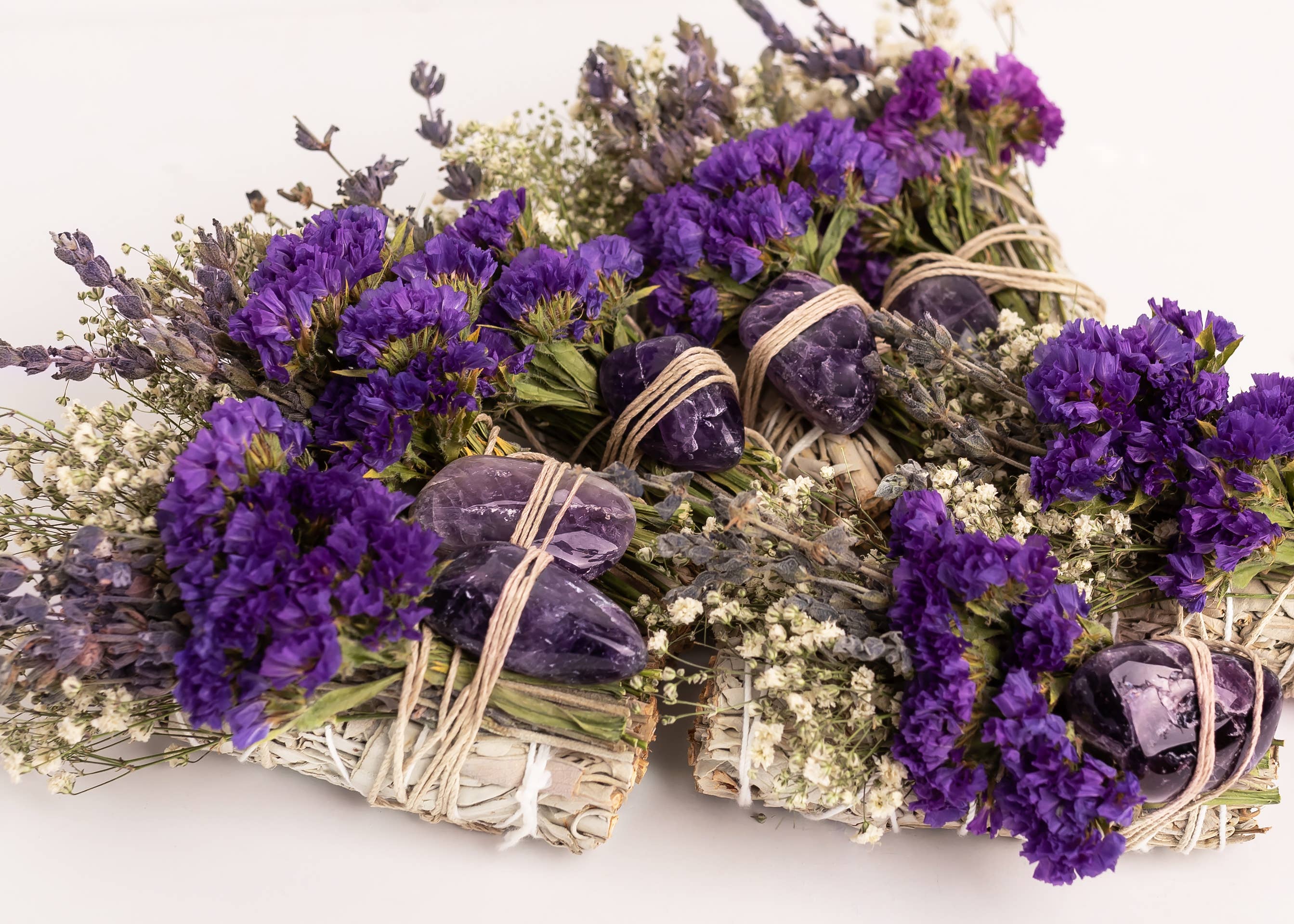 Sarimoire - Floral Sage Amethyst Crystal Cleansing Bundle