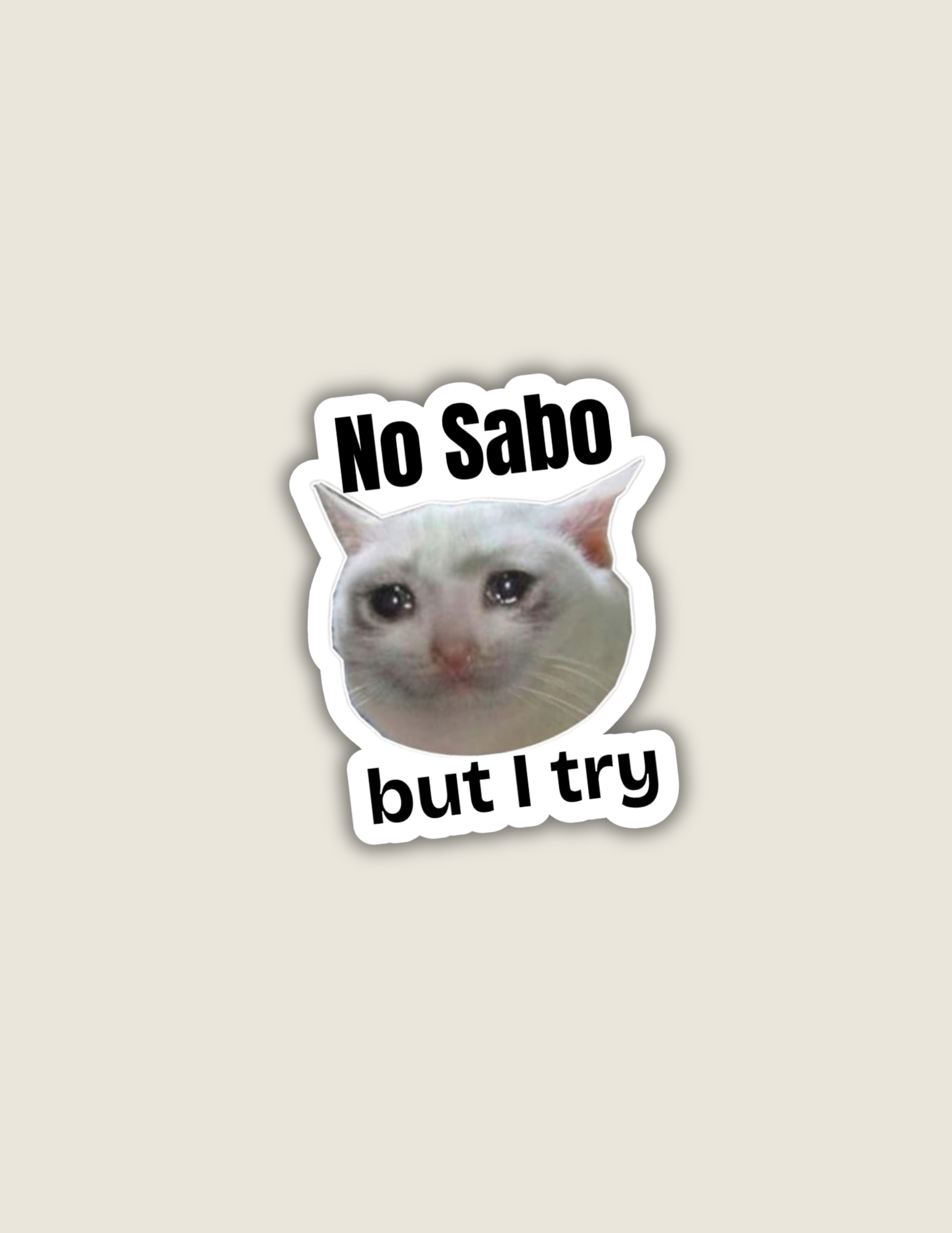Lalatina Shop - No Sabo But I Try Sticker,Latina Humor Vinyl Decal gift idea