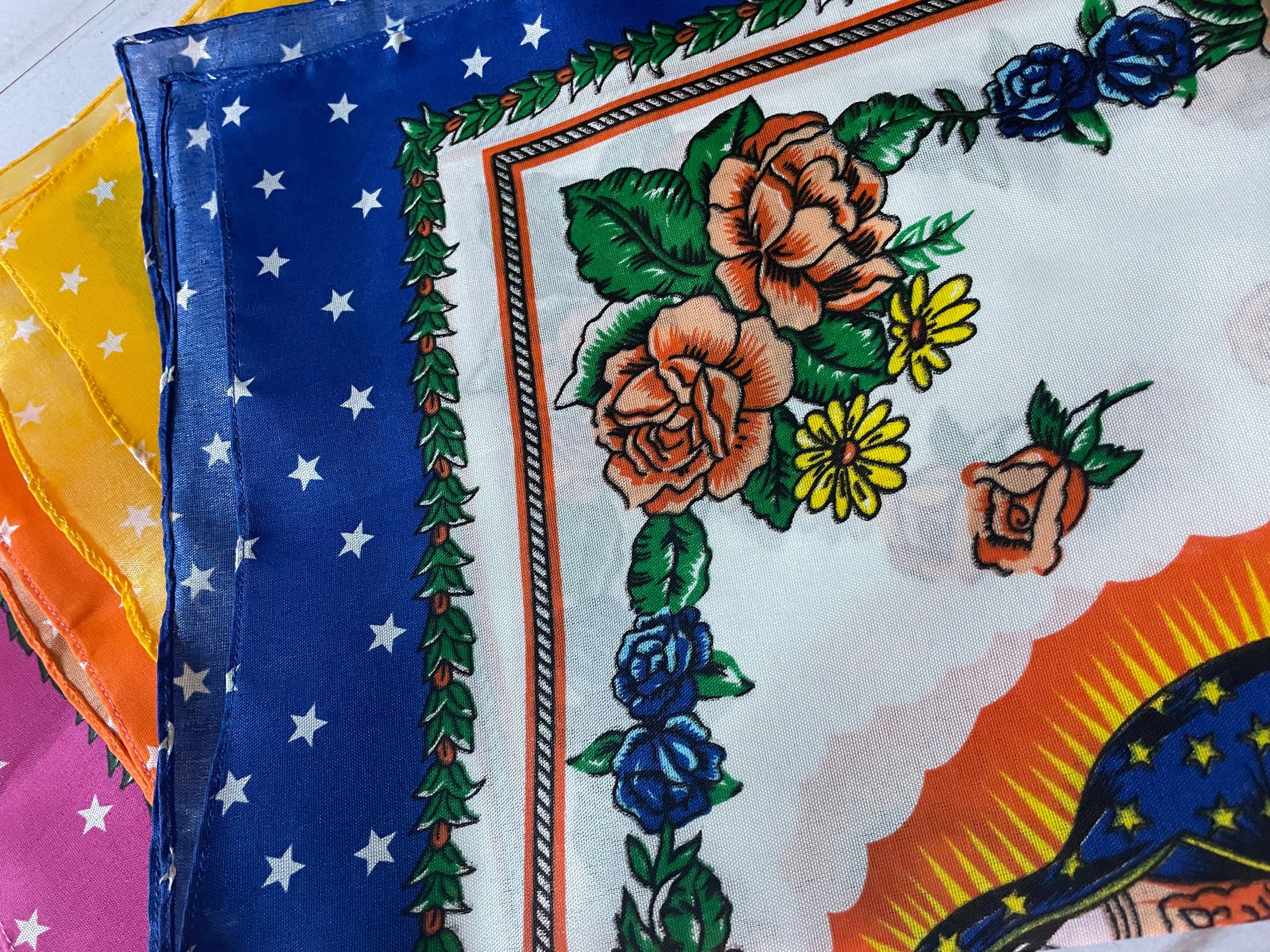Viva Greetings -  Virgen Guadalupe Colorful Scarf Bandana Mexico