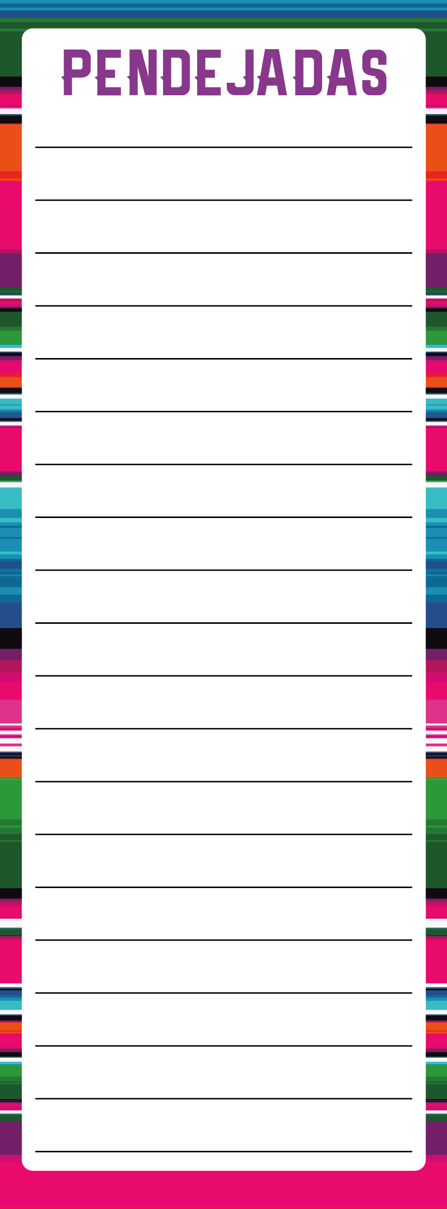 Que Rico T-Shirt Co. - Pendejadas Serape Notepad