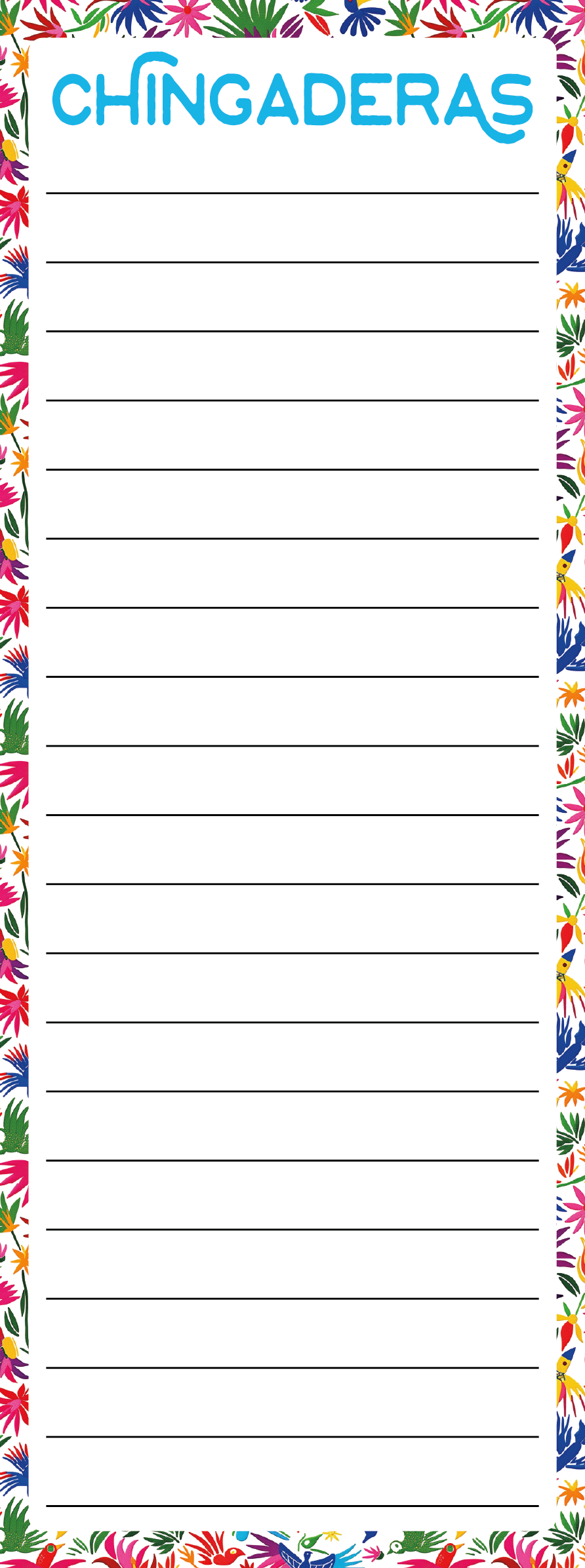 Que Rico T-Shirt Co. - Chingaderas Otomi Notepad