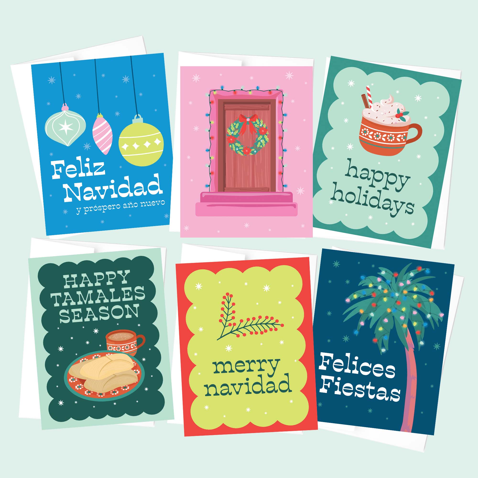 Quiero Prints - Spanglish Holiday Cards 6pk