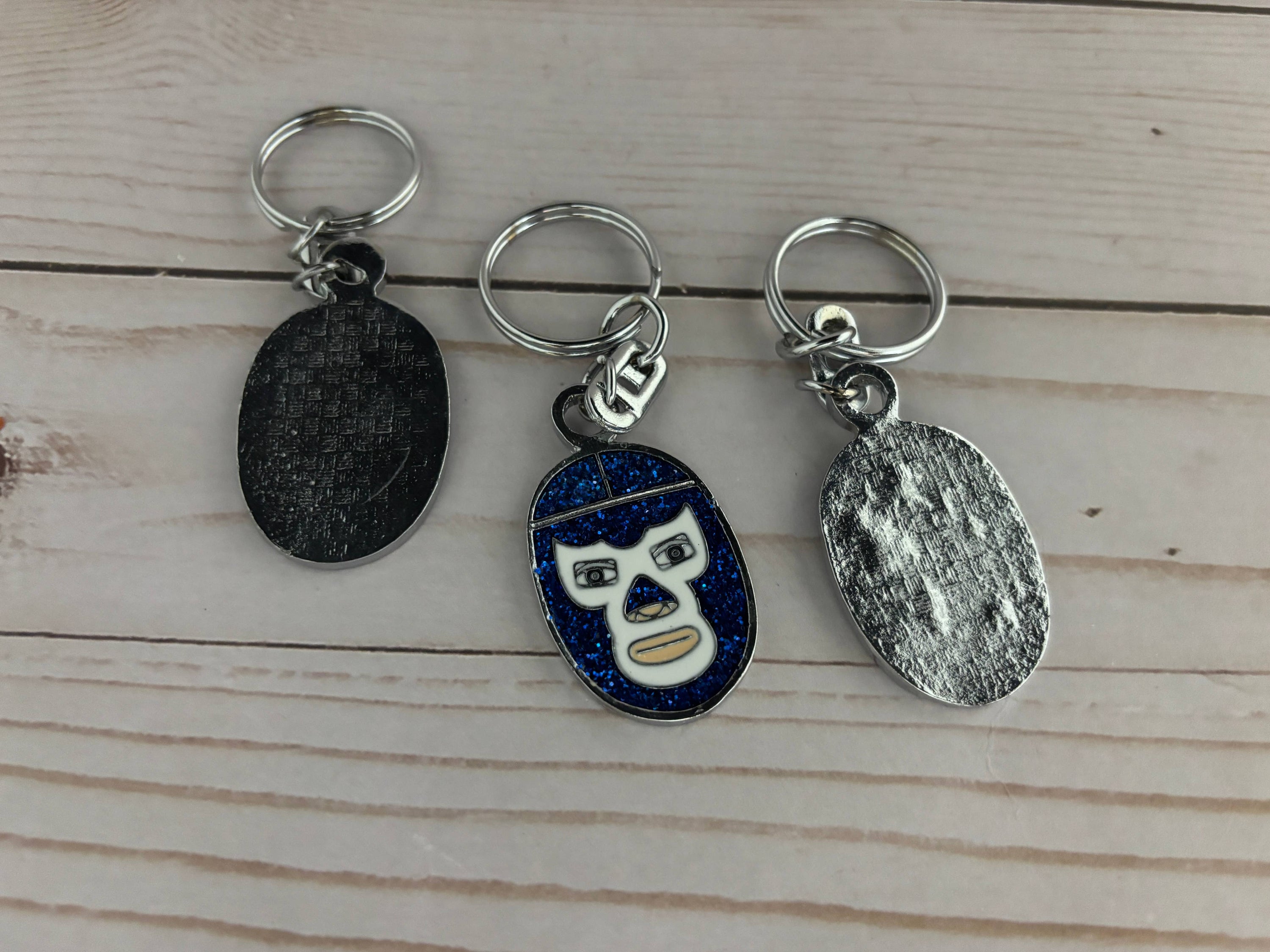 Viva Greetings - Blue Demon Luchador Lucha Libre Keychain