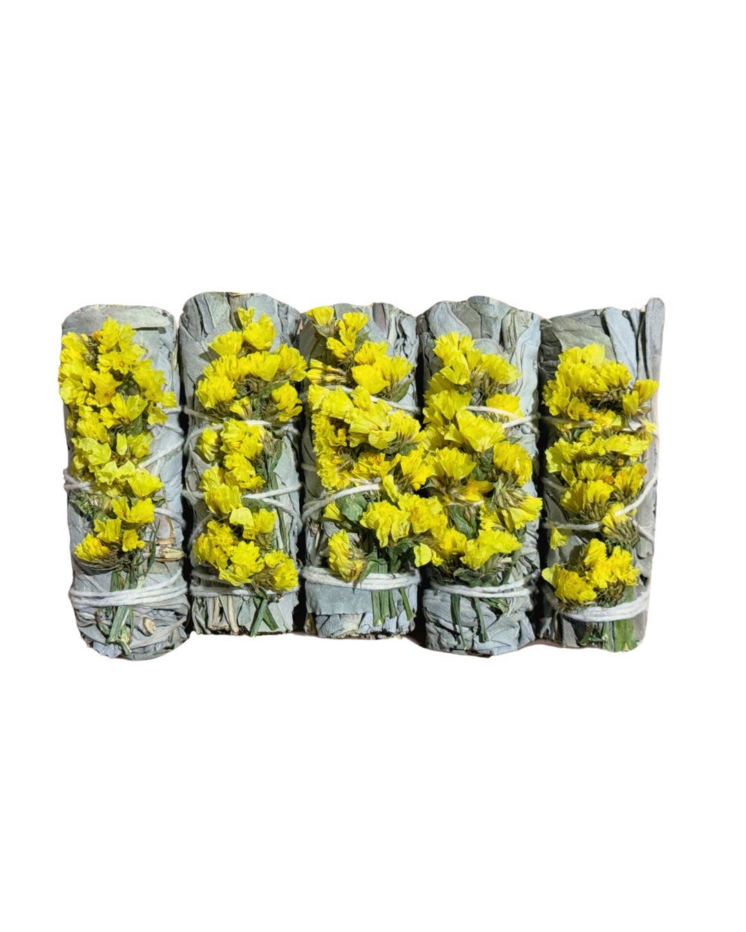 Sarimoire - Yellow Statice, Sinuata, Floral Sage Wand