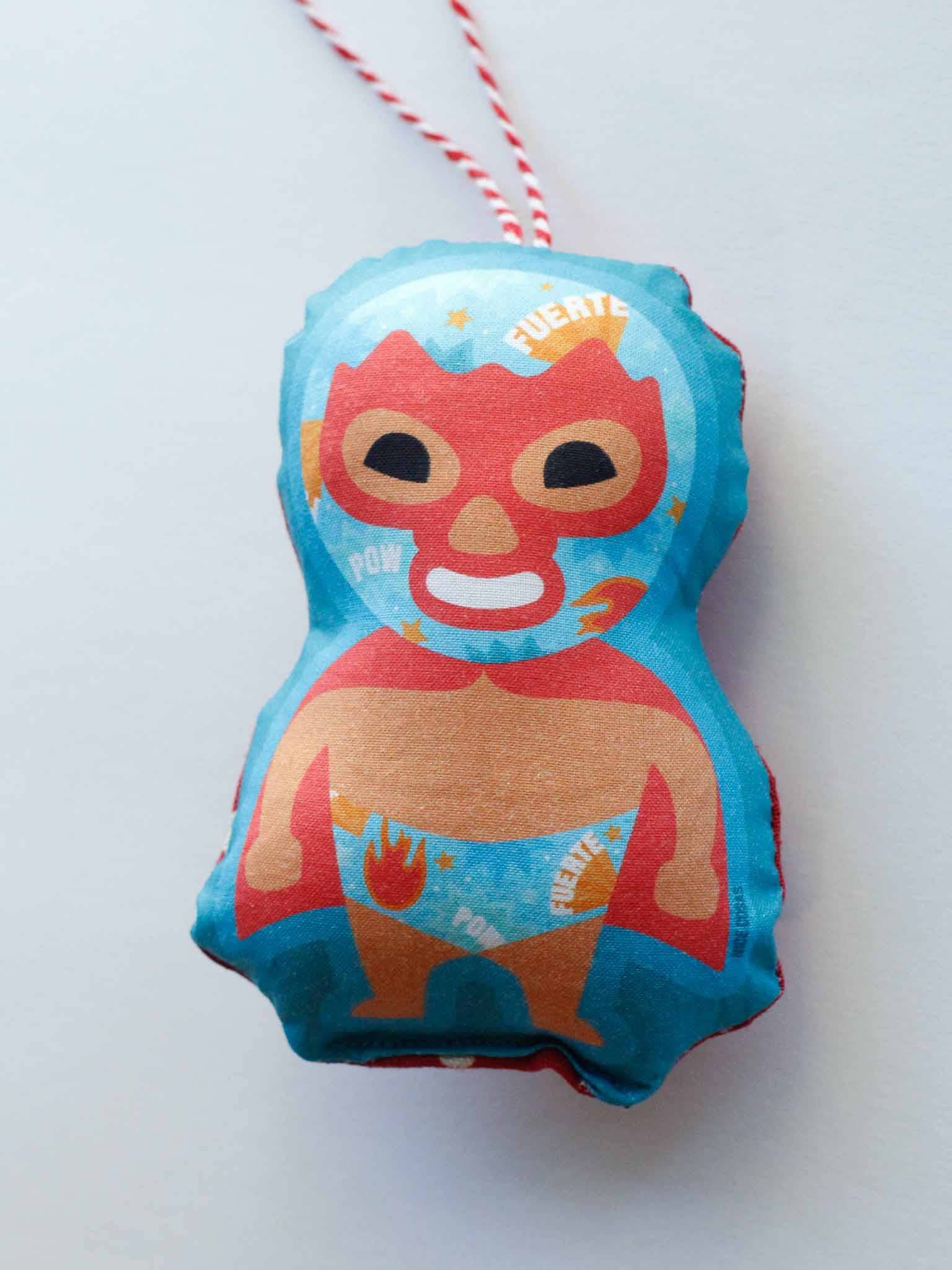 Nice Cosas - Nice Cosas Besties Club™ - Luchador Ornament: Pink/Purple Luchador