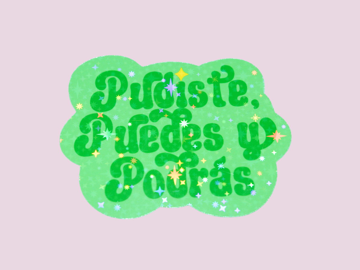 Espyz Studio - Green Pudiste Puedes Y Podrás Sticker Spanish Affirmation