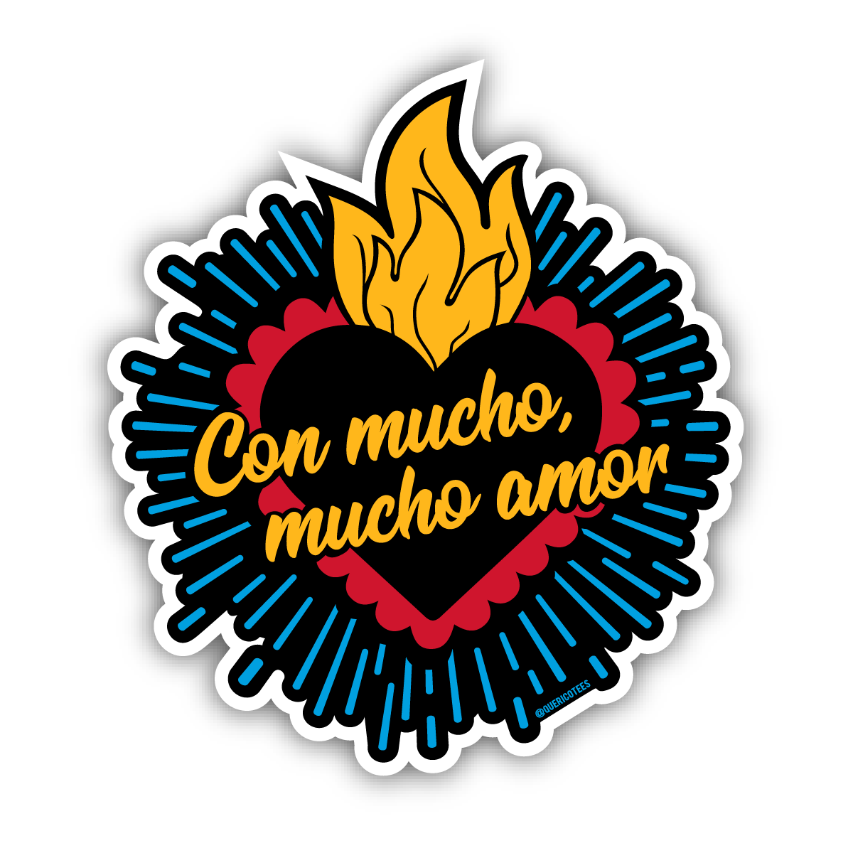 Que Rico T-Shirt Co. - Con Mucho Mucho Amor Sticker