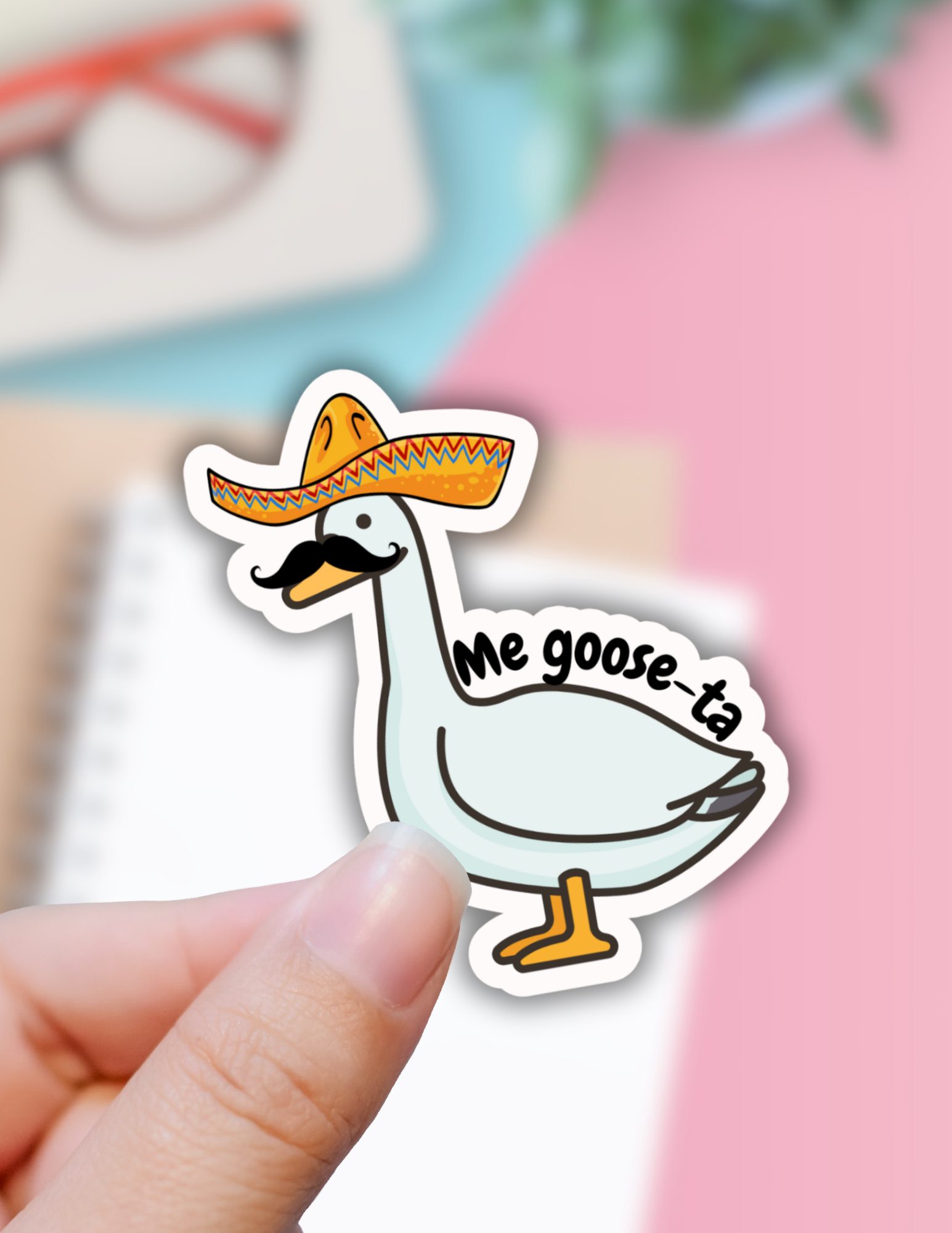 Lalatina Shop - Funny mexican goose sticker,laptop decal, water bottle