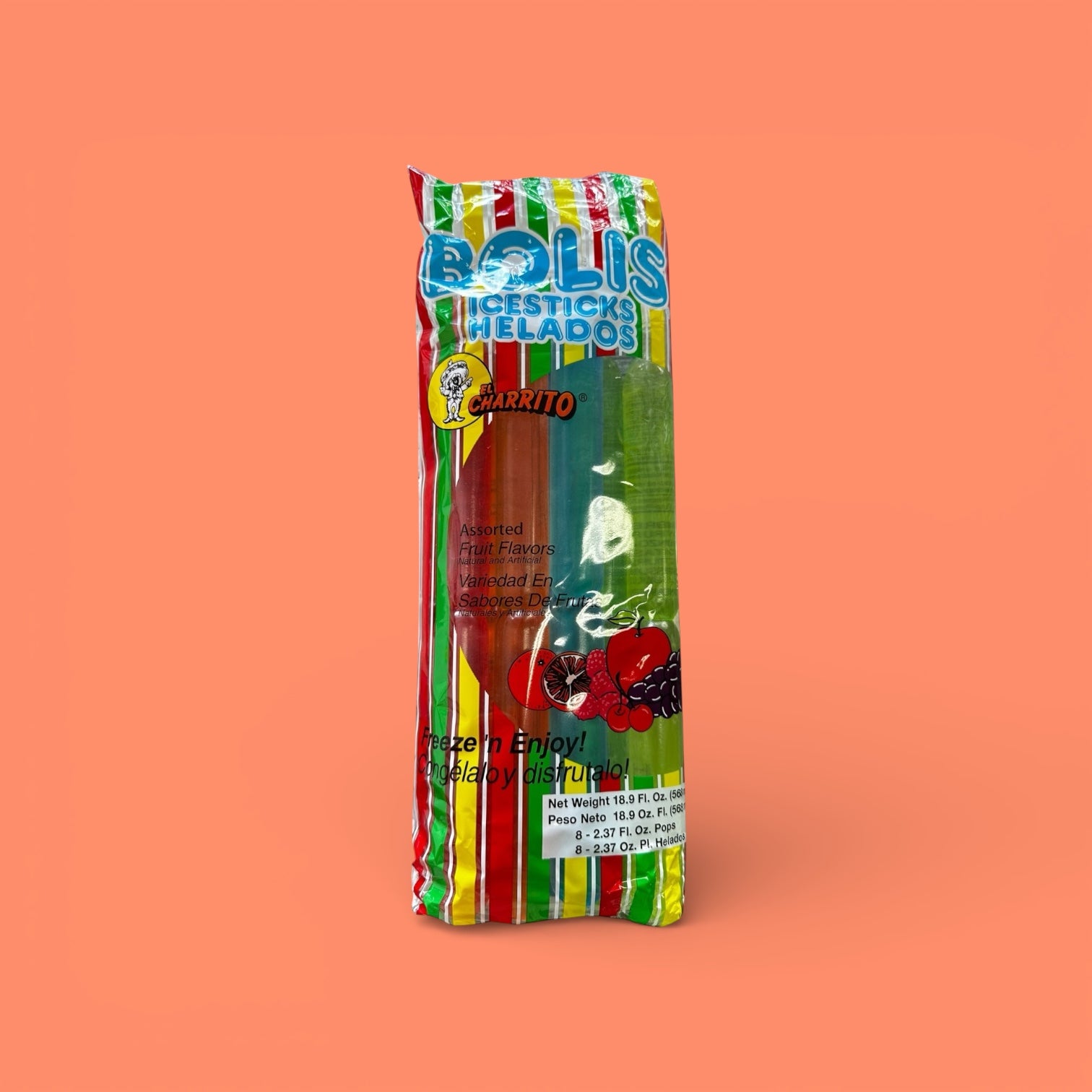 Bolis- Ice Pops Assorted Flavors, 8 ct