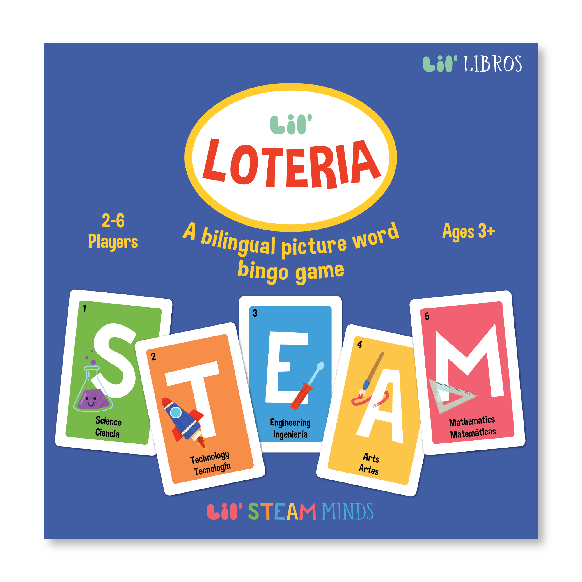Lil' Libros ~ Bilingual Children's Books & Games - Lil' Lotería: STEAM Bingo Game (Bilingual: English/Spanish)