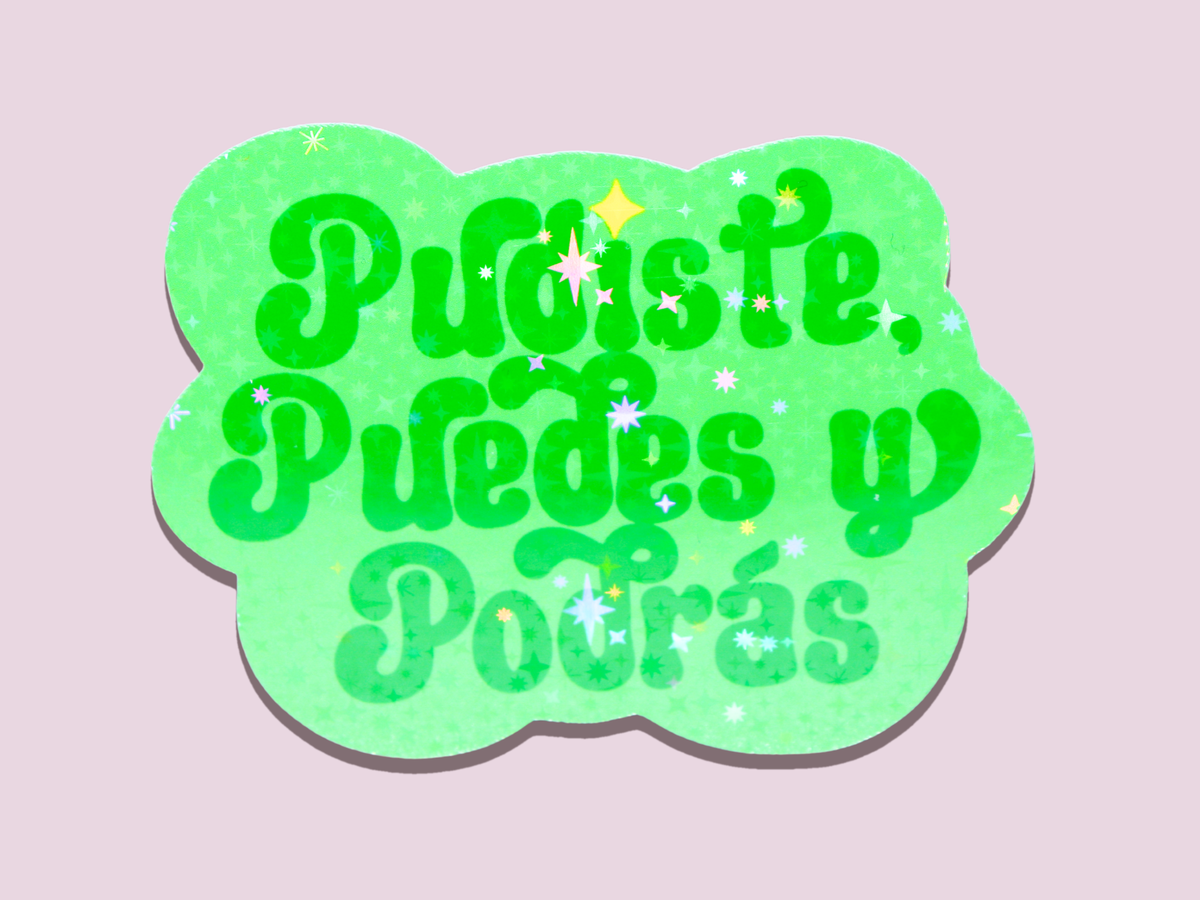 Espyz Studio - Green Pudiste Puedes Y Podrás Sticker Spanish Affirmation