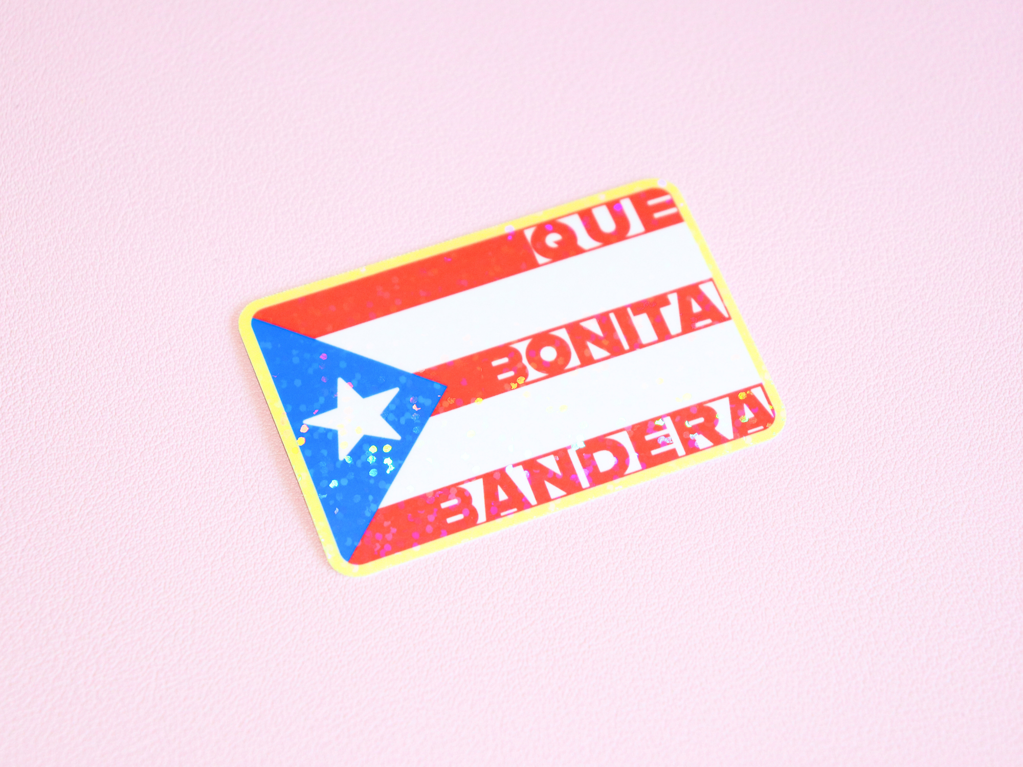 Espyz Studio - Puerto Rico Que Bonita Bandera Sticker - Flag - Boricua