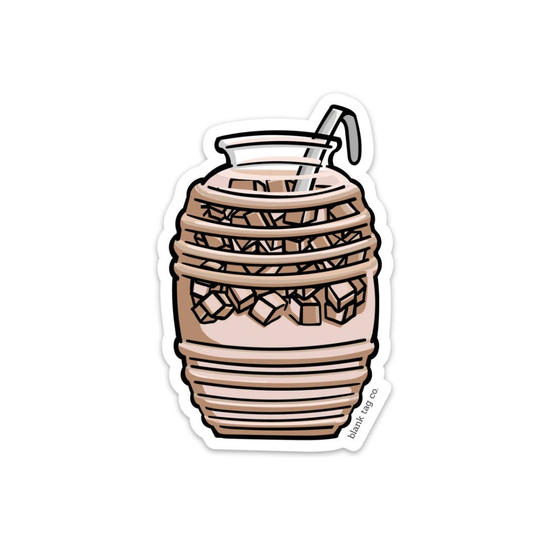 Blank Tag Co. Stickers - The Horchata Agua Fresca Sticker: 1.97x3 in