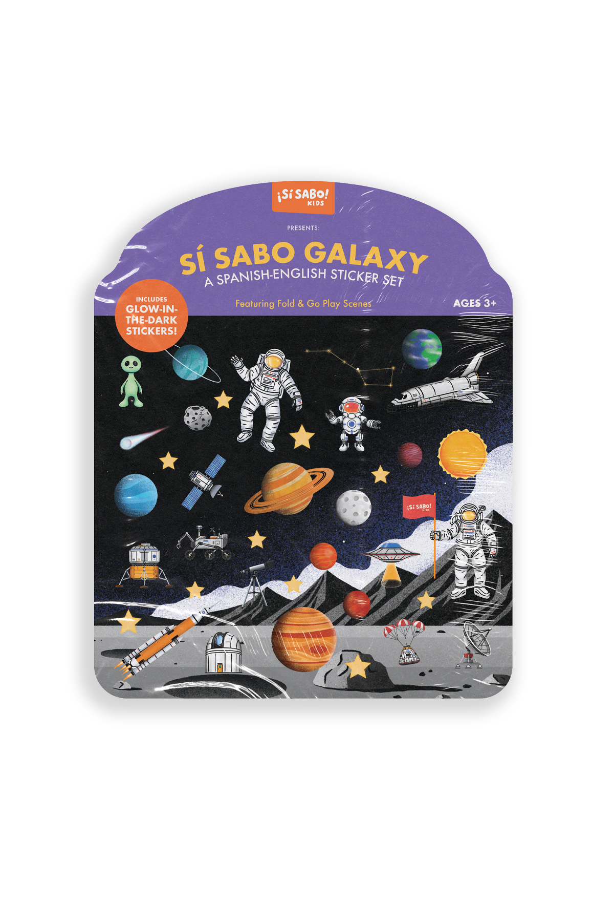 Blue Star Press - Sí Sabo Galaxy: A Bilingual Reusable Sticker Play Set