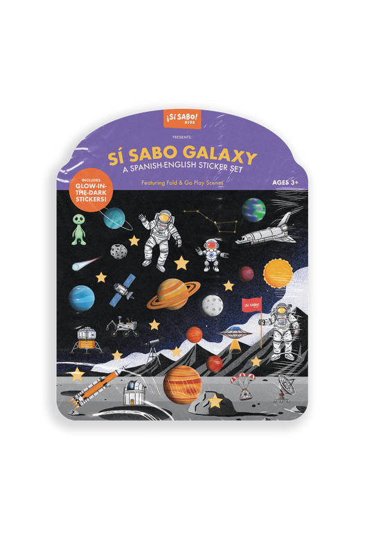 Blue Star Press - Sí Sabo Galaxy: A Bilingual Reusable Sticker Play Set