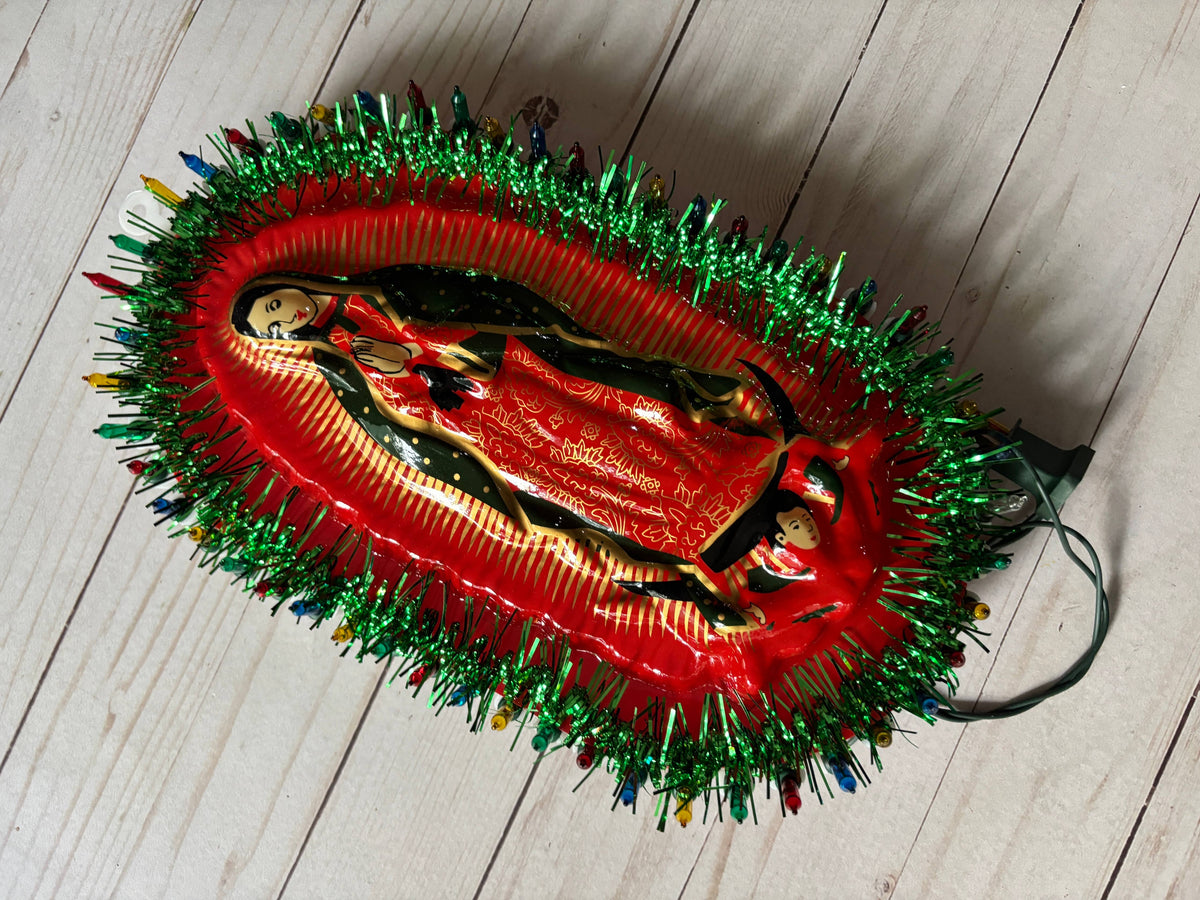 Viva Greetings - Virgen de Guadalupe  – Religious Banner with Lights