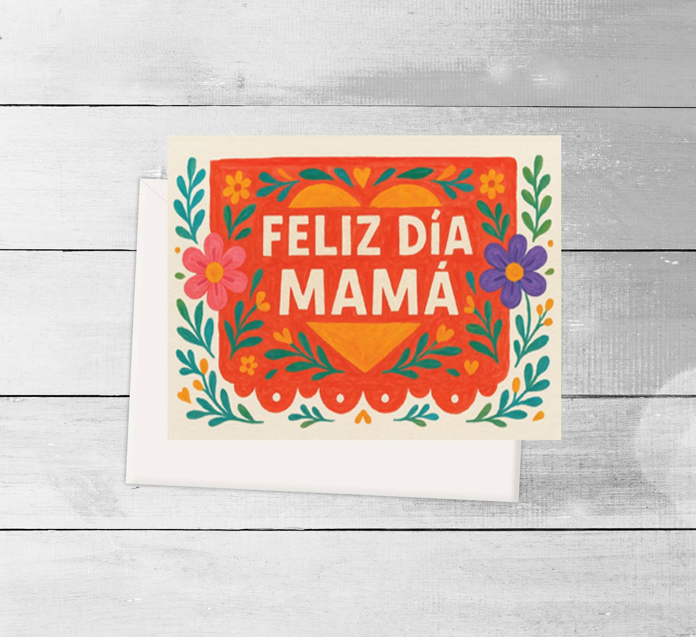 Viva Greetings - Papel Picado Floral Feliz Dia Mamá – Spanish