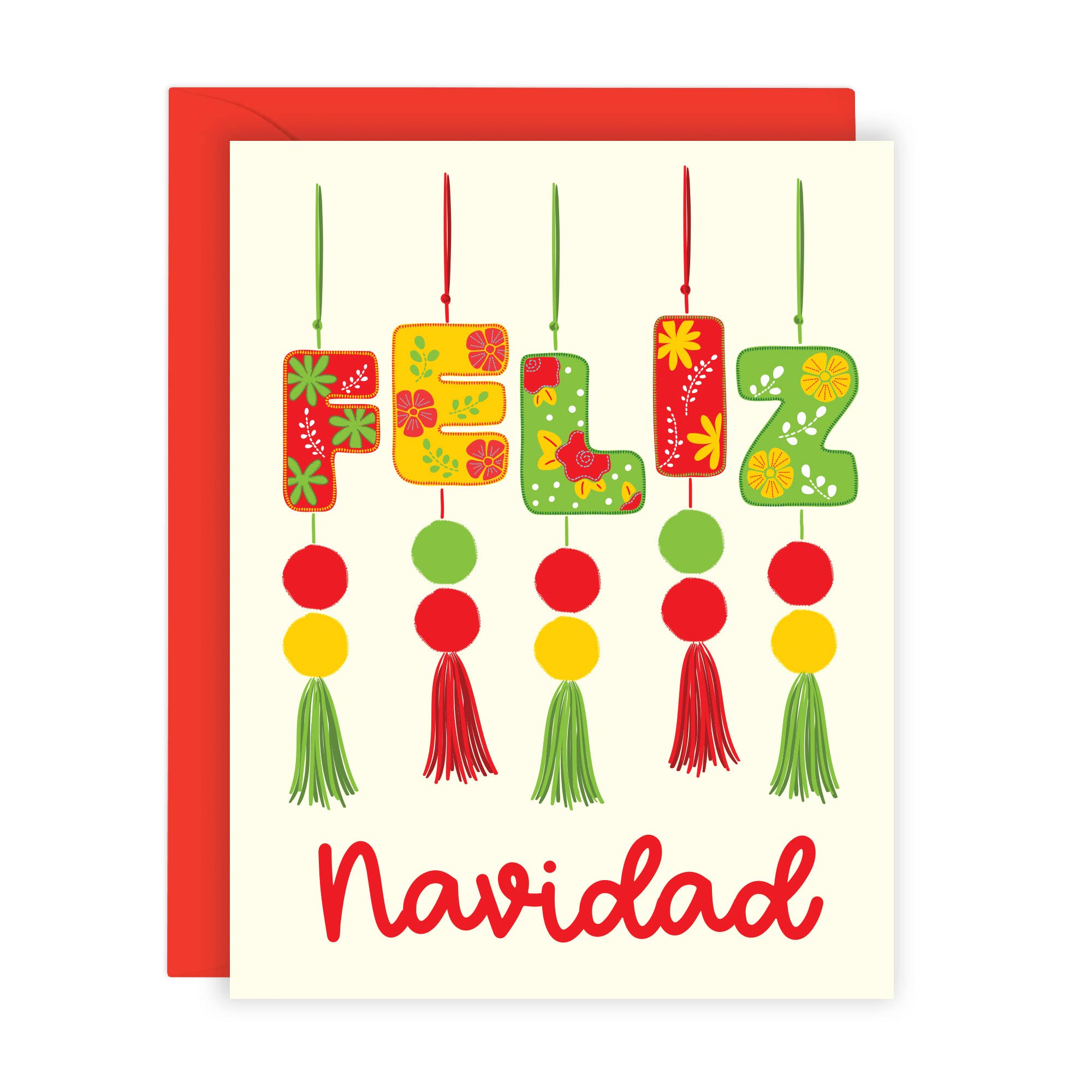 Lucy Loves Paper - Feliz Navidad Mexican Ornaments | Box of 8 Christmas Cards
