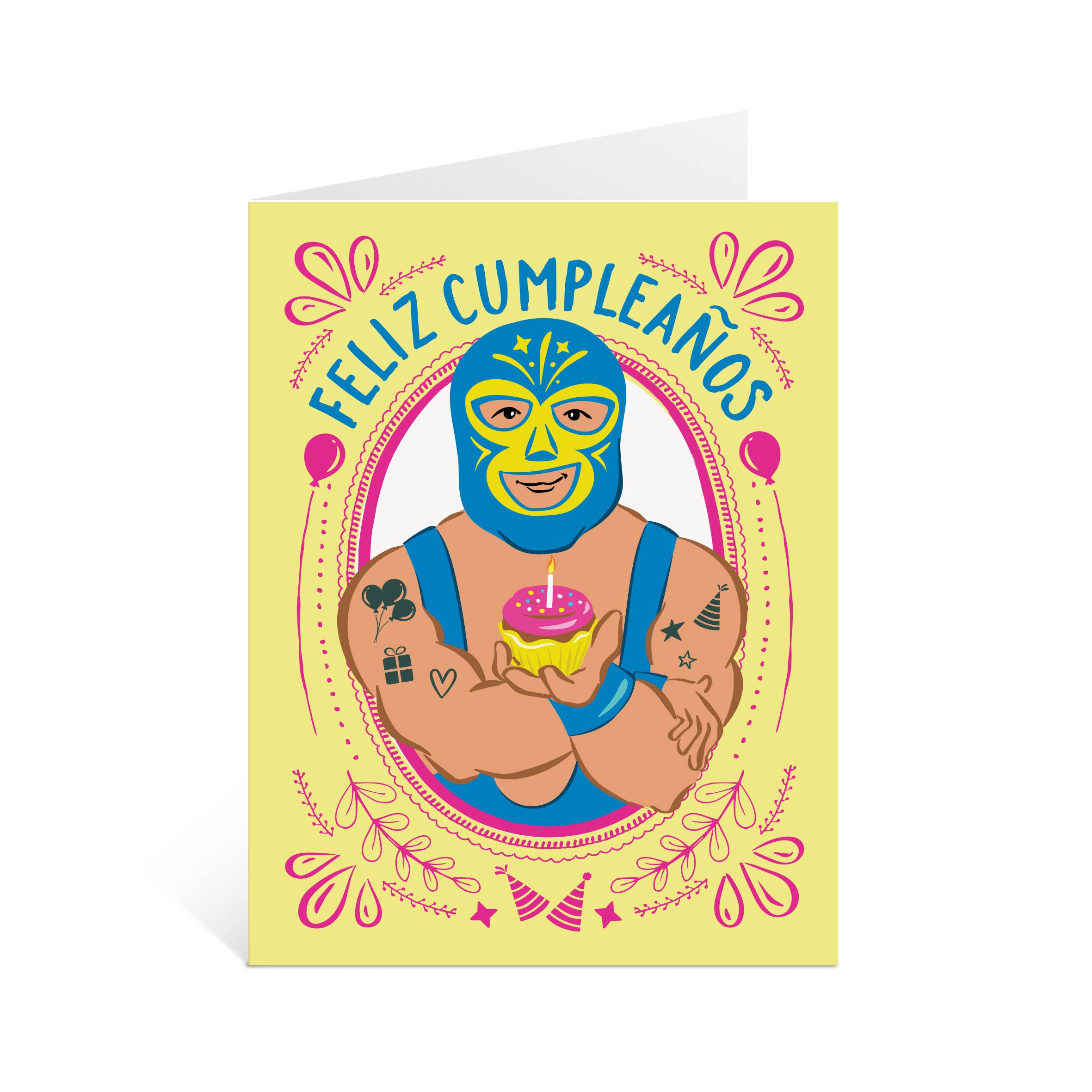 Lucy Loves Paper - Lucha Libre Feliz Cumpleaños | Birthday Card In Spanish (A2)