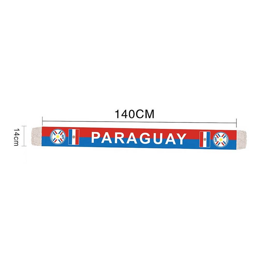 Paraguay National Team World Cup  Soccer Fan Fringe Scarf