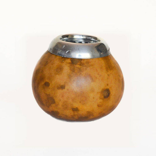 SoulMate Yerba Co. LLC - Maté Gourd with Alpaca Ring - 4oz: Caramel
