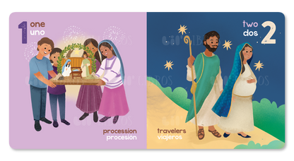 Lil' Libros ~ Bilingual Children's Books & Games - Las Posadas: Numbers / Números (Bilingual: English/Spanish)
