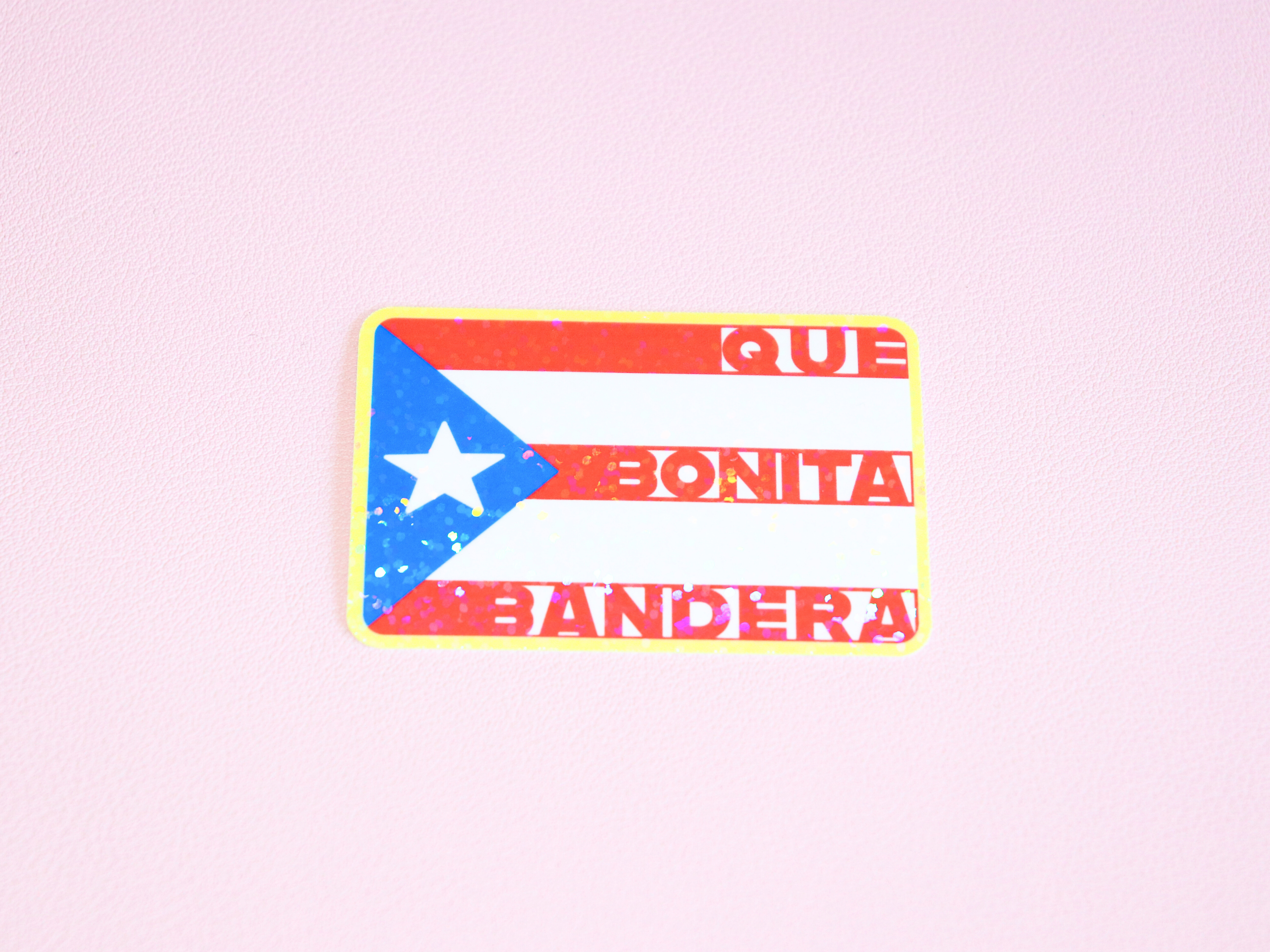 Espyz Studio - Puerto Rico Que Bonita Bandera Sticker - Flag - Boricua