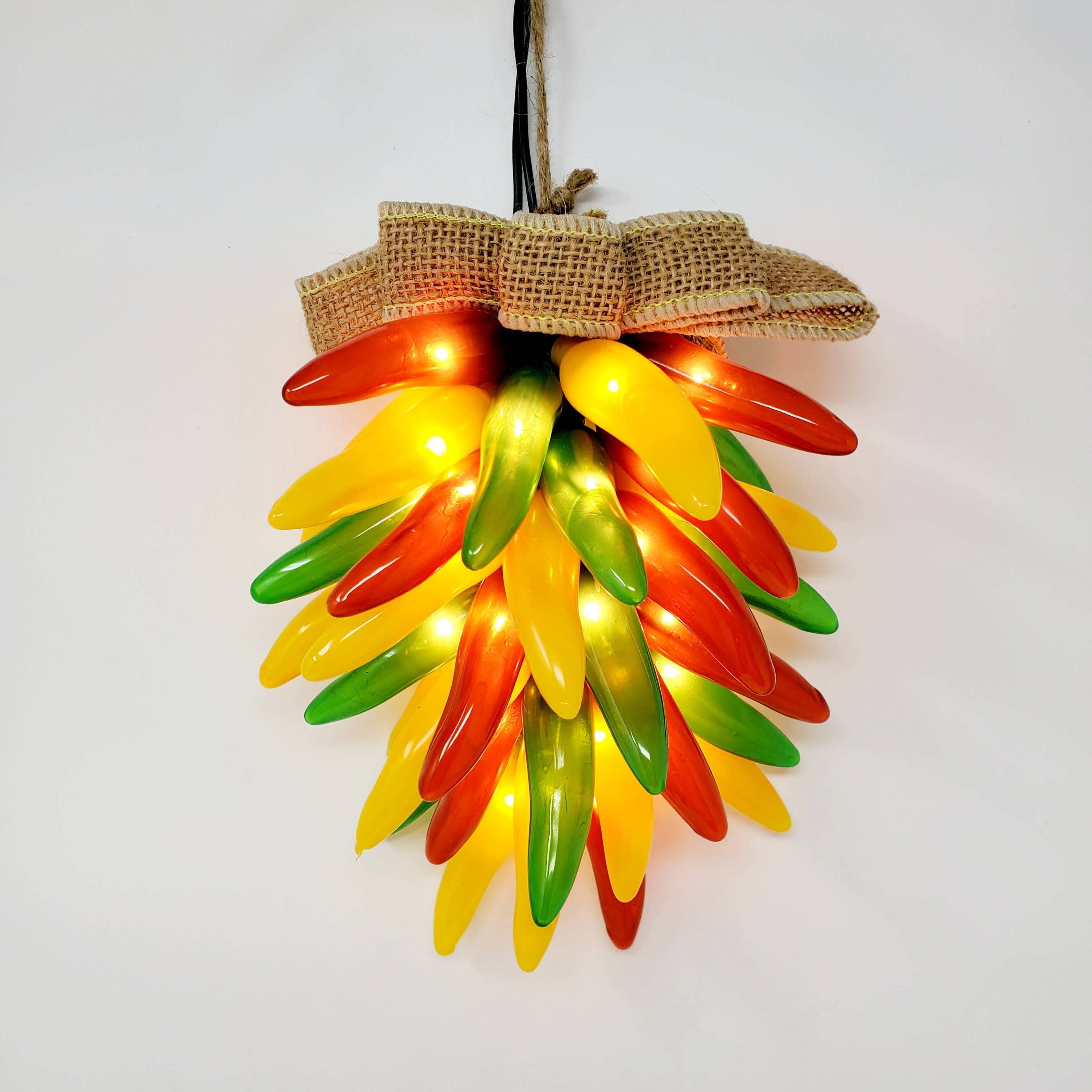 More Than Christmas, Inc - Chile Pepper Lighted Ristra - 35 Lights- Red/Green/Yellow