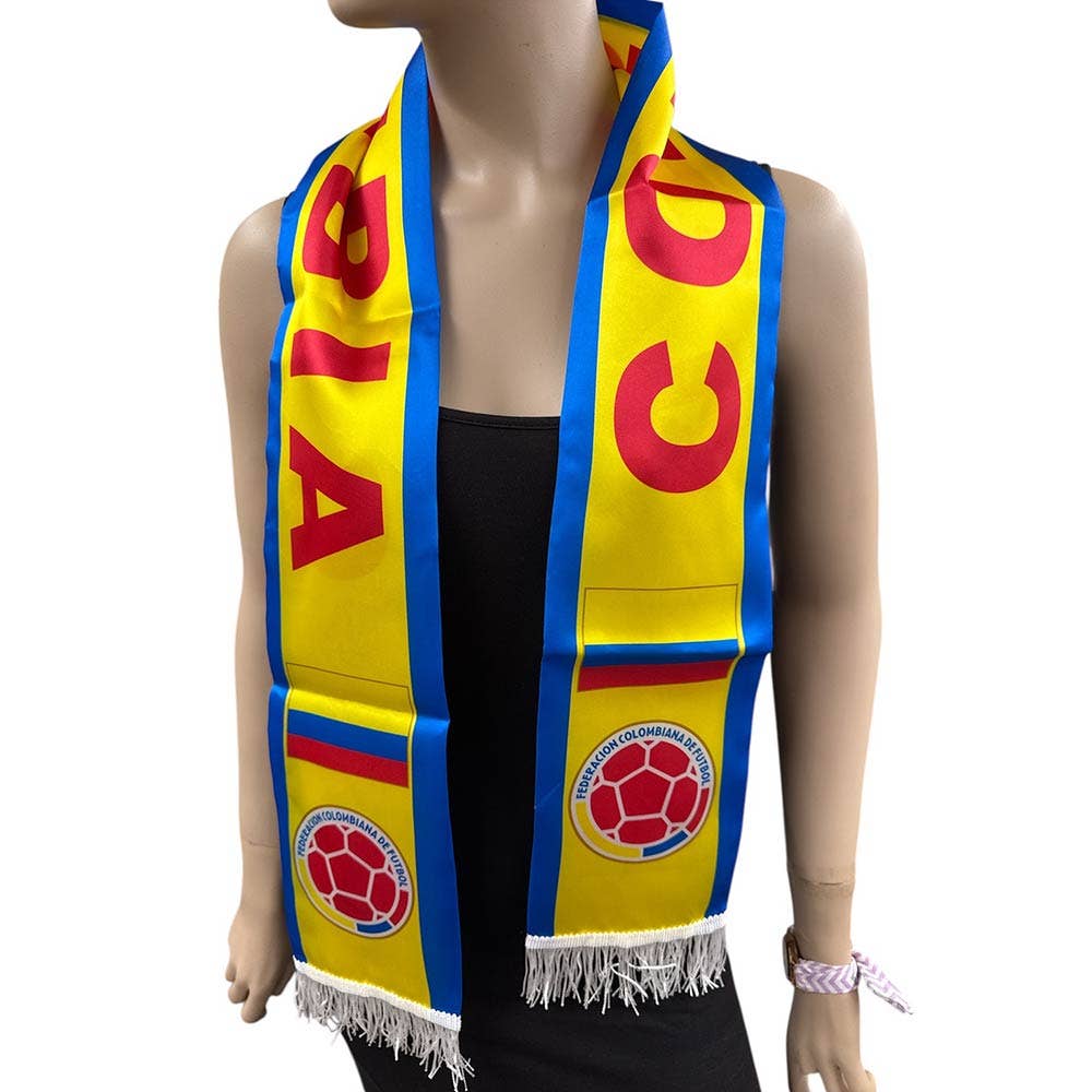 Colombia National Team World Cup  Soccer Fan Fringe Scarf