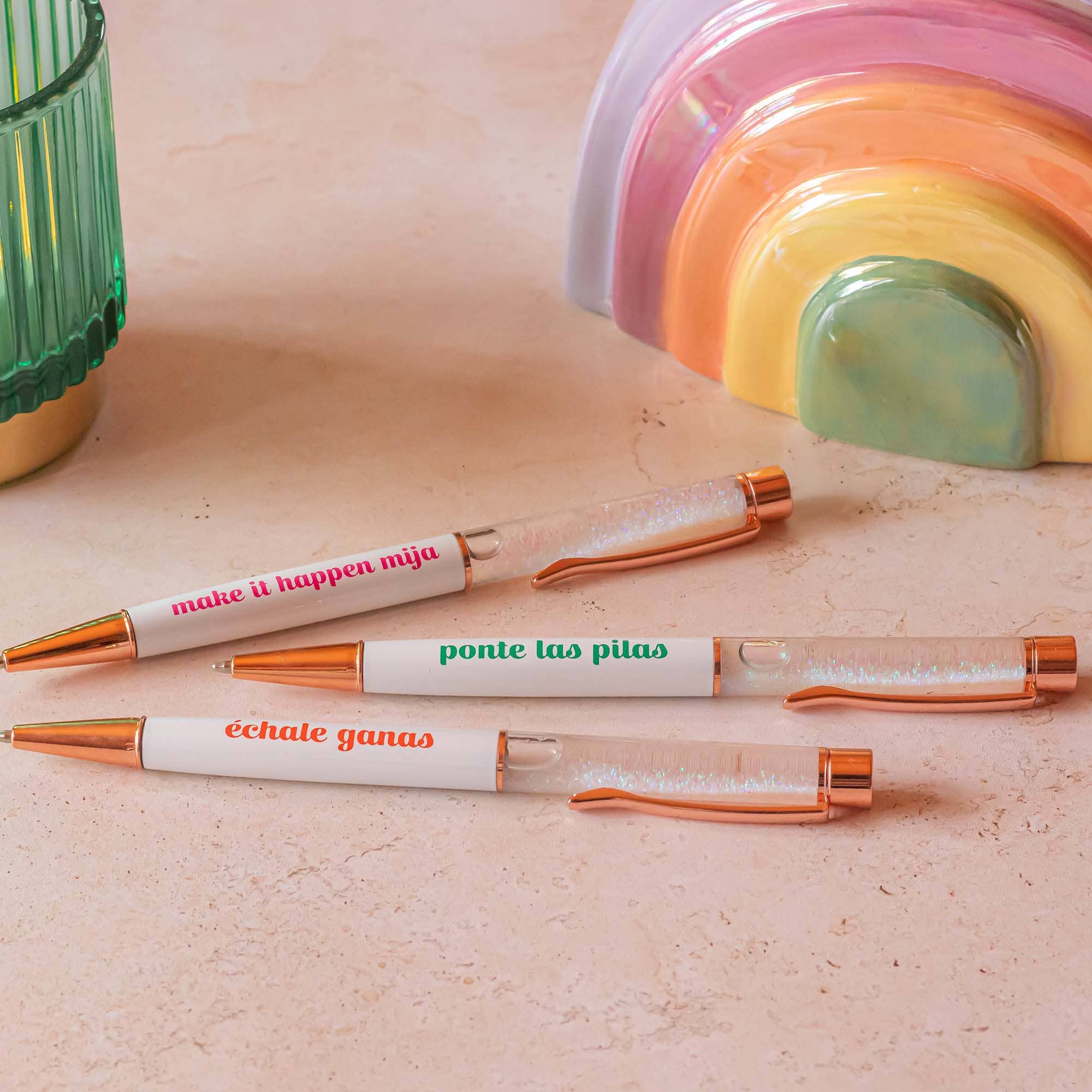 Quiero Prints - Échale Ganas Glitter Pen Set