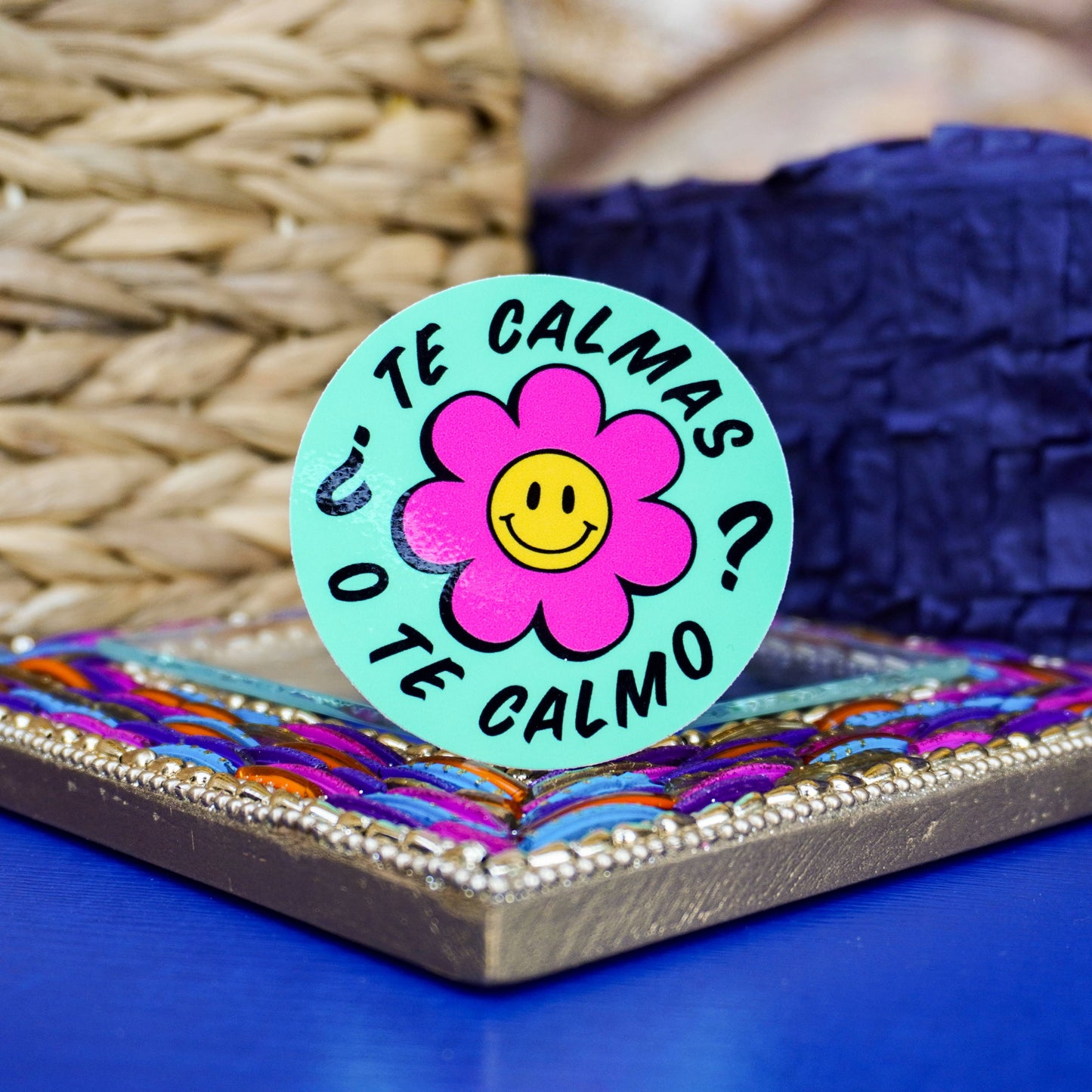 Erica Alfaro Designs - Te Calmas O Te Calmo Flower Vinyl Sticker