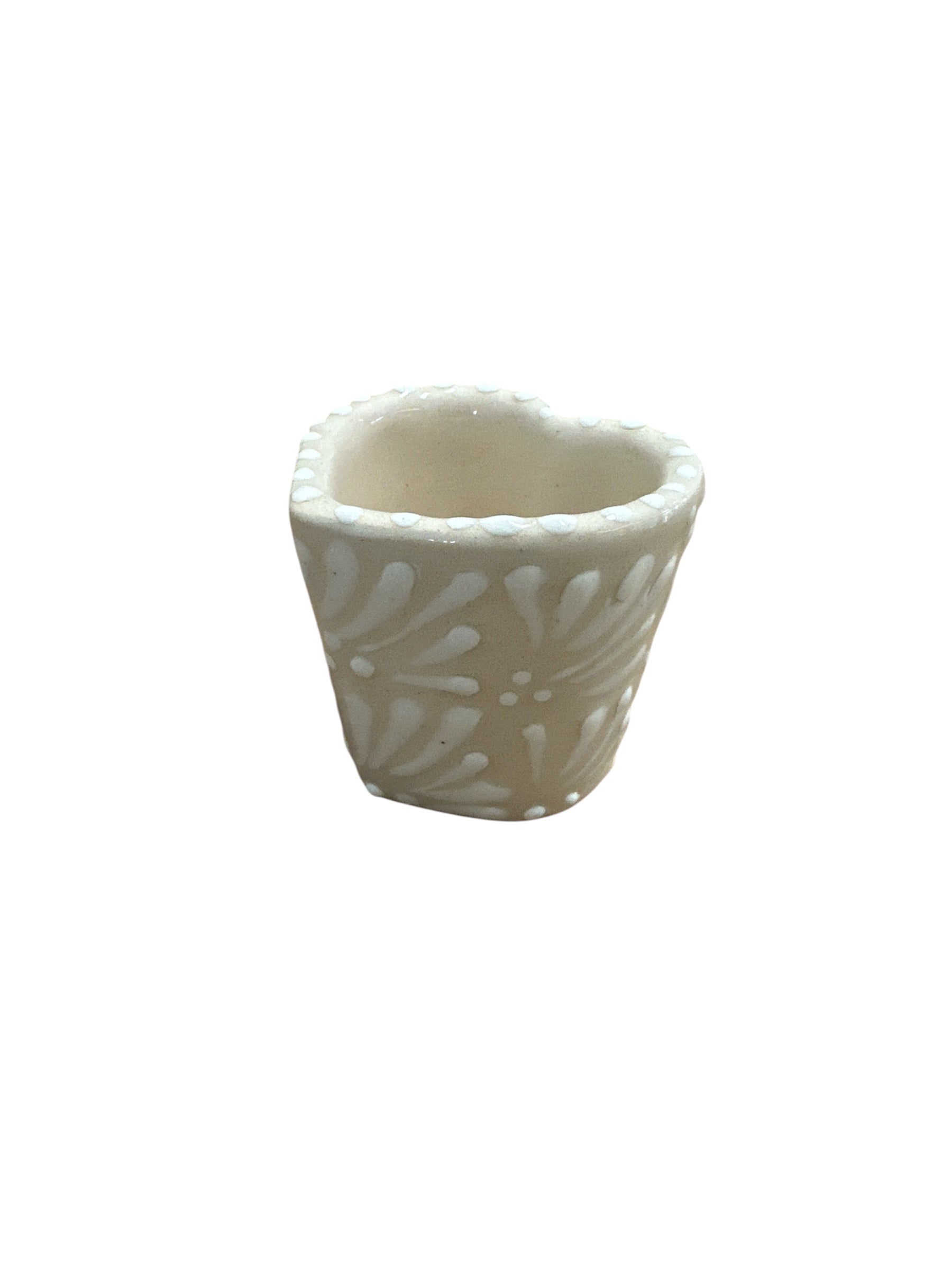 MDLR - Vaso tequilero corazon, blanco