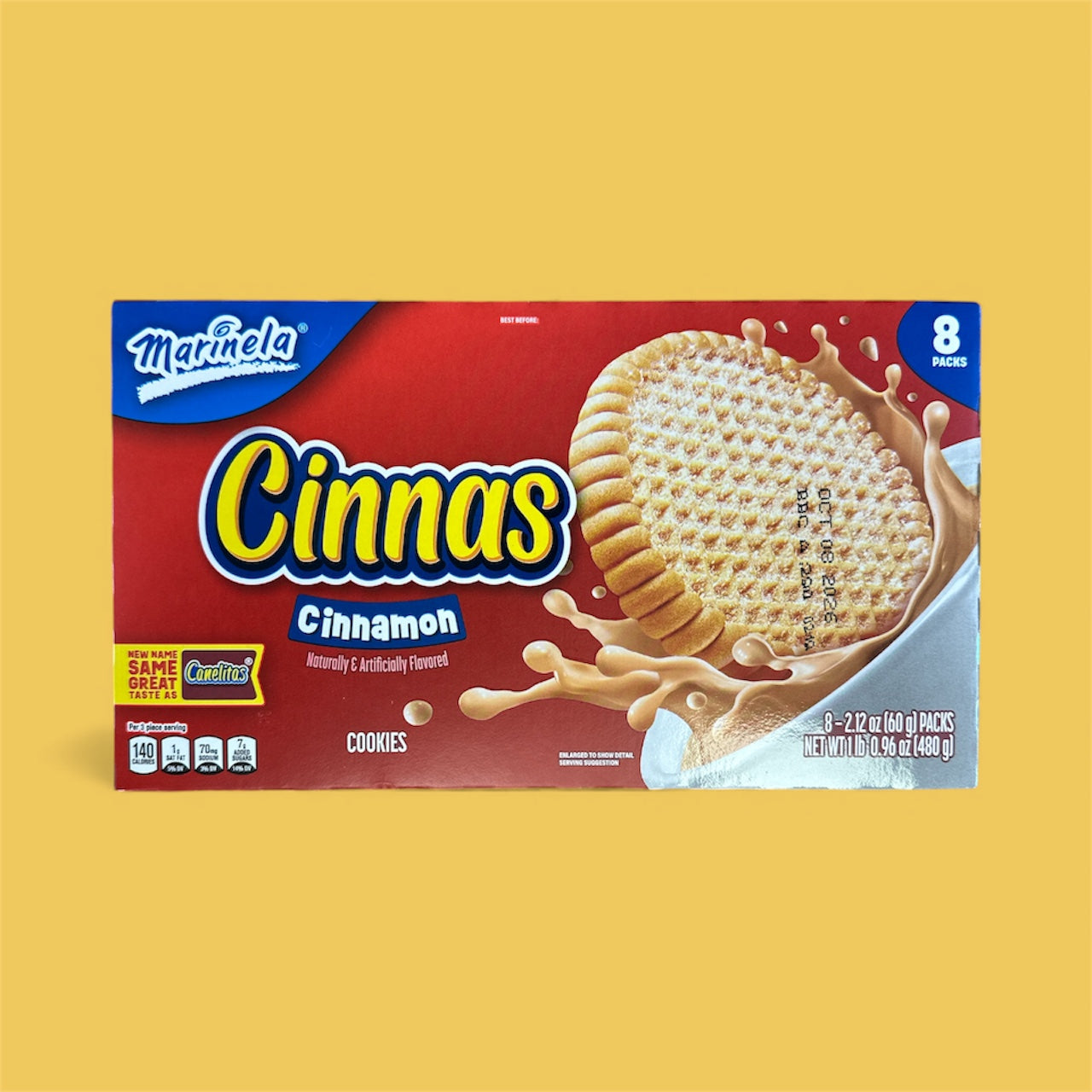 Marinela - Cinnas, box with 8 packs, 480 gr