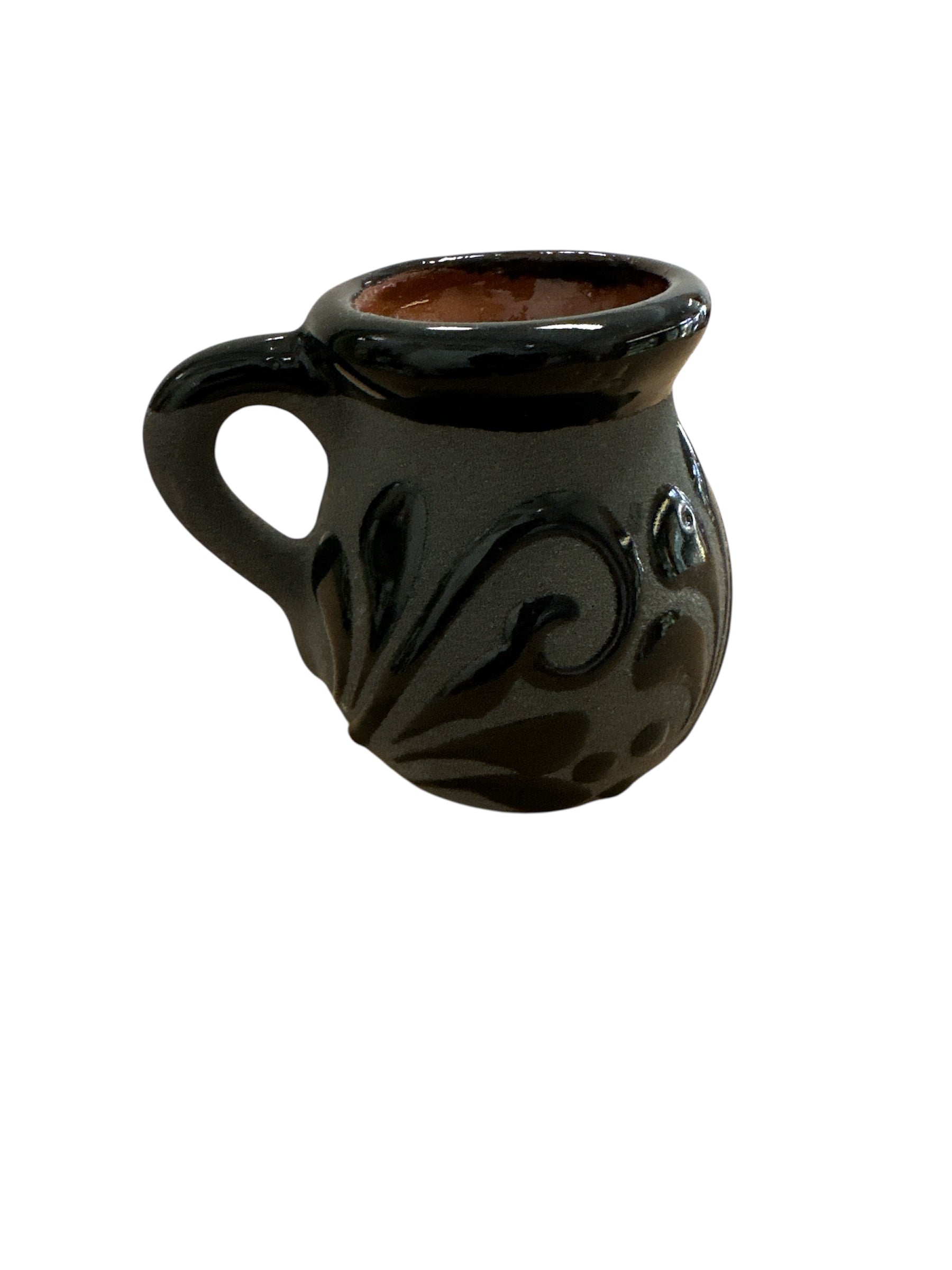 MDLR - Vaso tequilero jarrito engobe, negro
