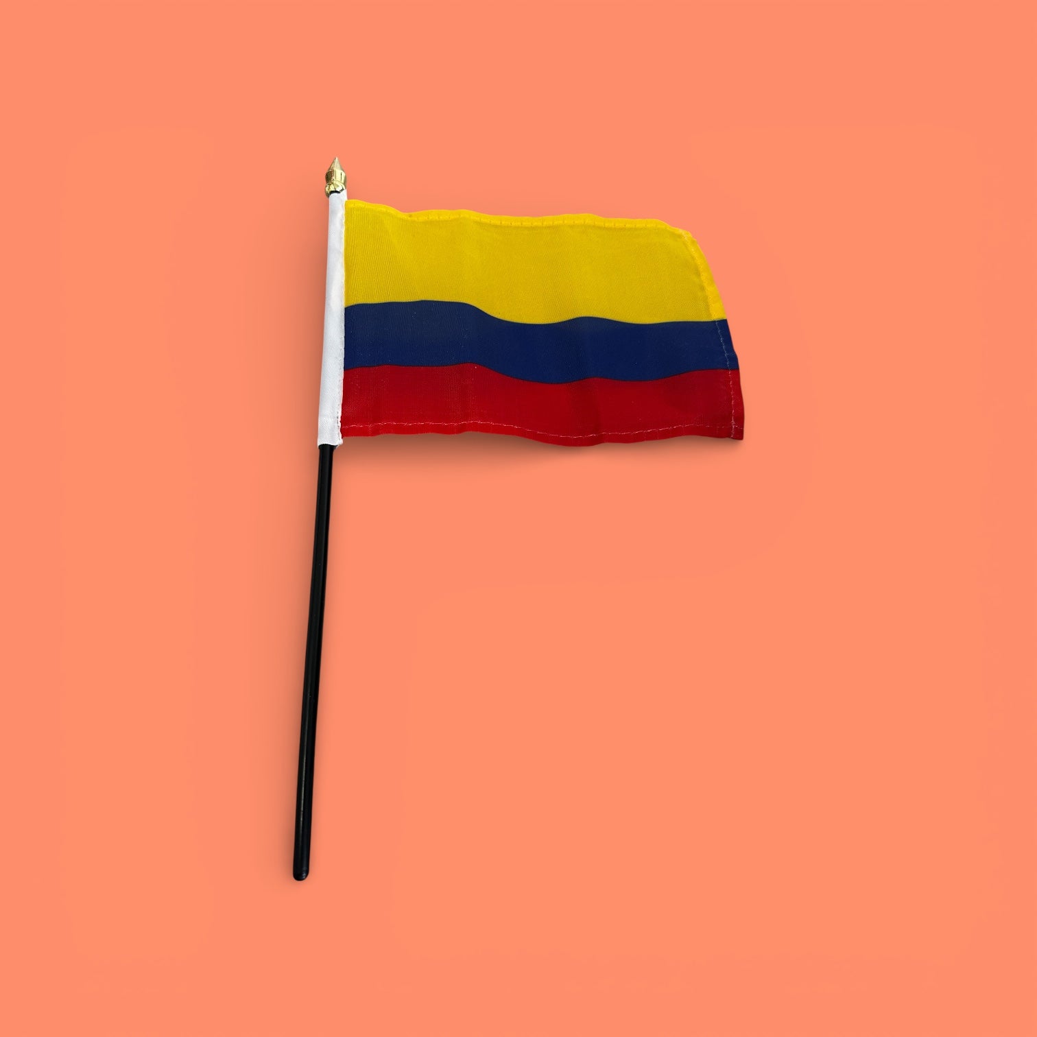 Flag w/stick - Colombia, 4x6 inch