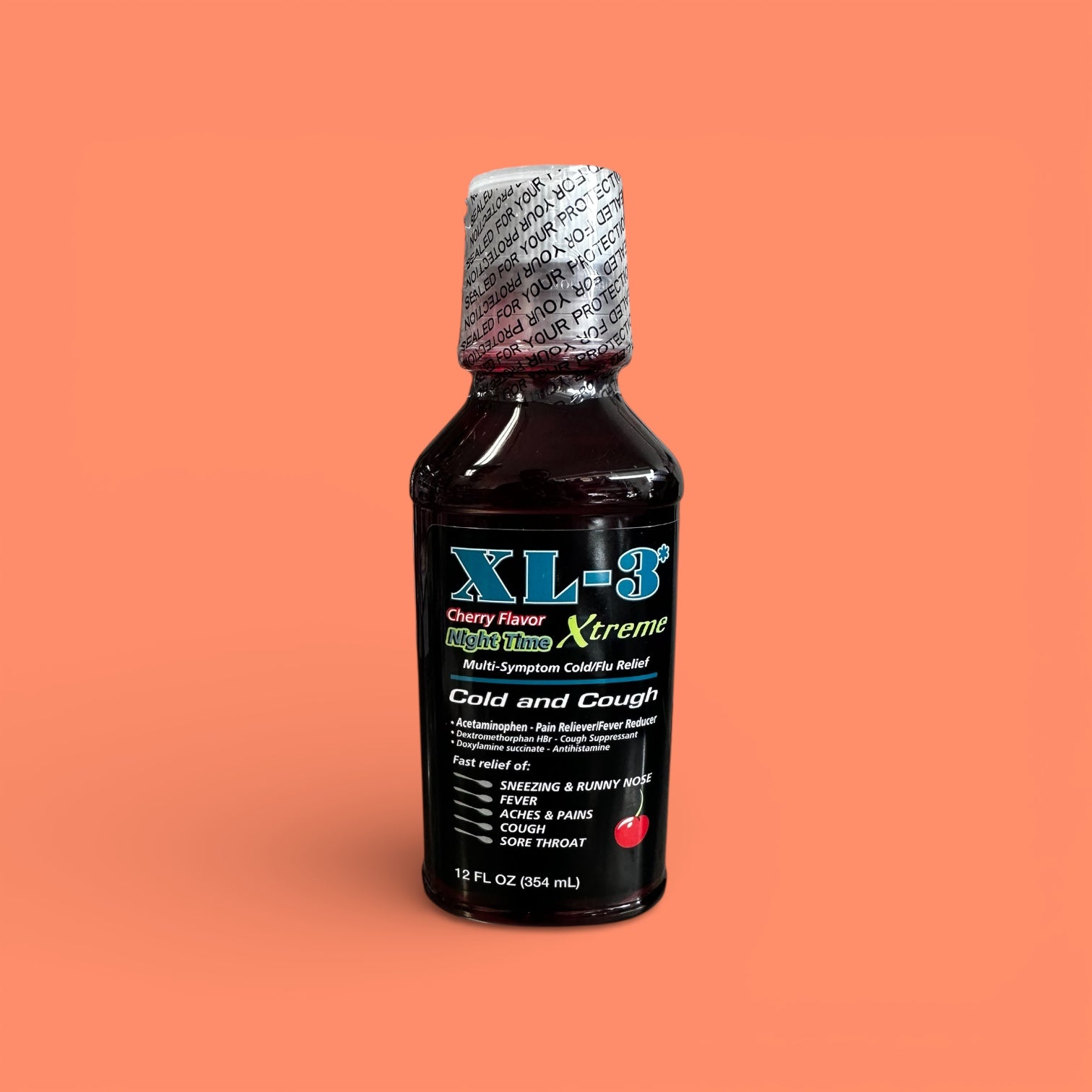 XL-3 Night time syrup, Cherry, 12 oz