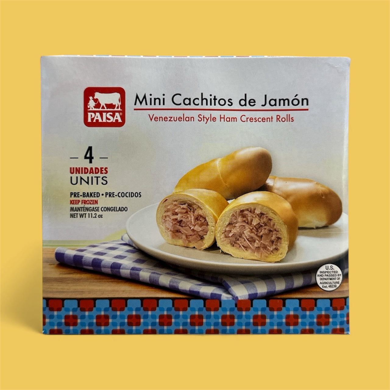 Paisa- Mini Cachitos de Jamón, Box of 4