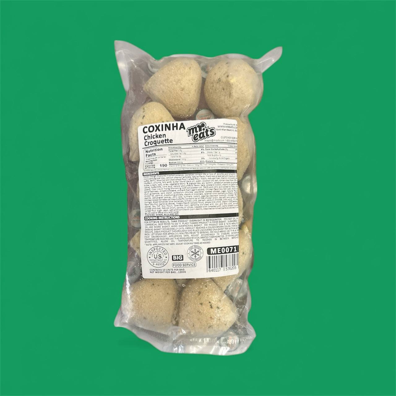 Mr. Eats - Coxinha de Frango BIG, 1.3 kg, Single Pack
