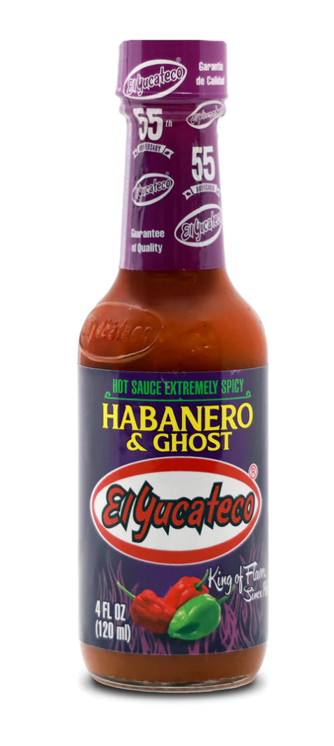 El Yucateco - Salsa Habanero y Ghost Pepper, 4 oz, Single bottle