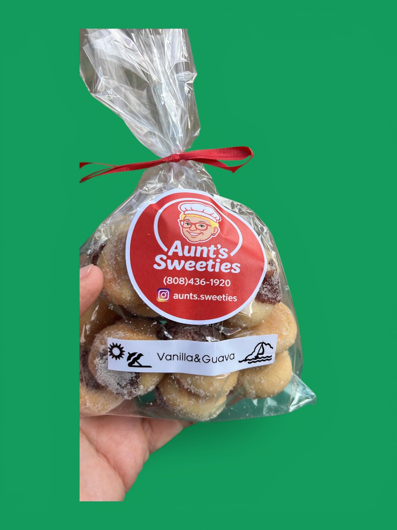 Aunt's Sweeties- Vanilla & Guava Cookies, 100 g, single bag