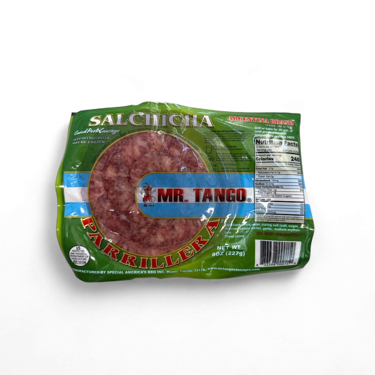 Mr Tango - Salchicha Argentina Parrillera, 8 oz